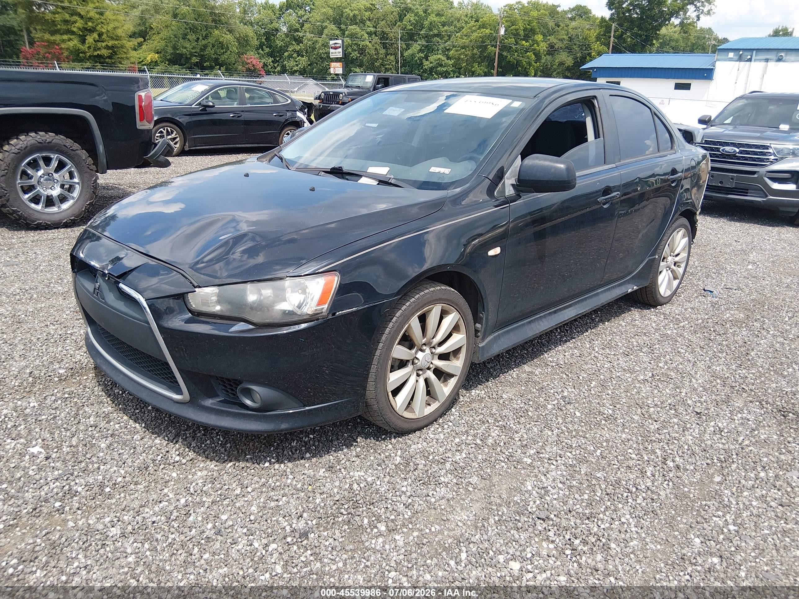 2012 Mitsubishi Lancer VIN JA32U8FW9CU015650 IAAI salvage auction — Front & Rear, Salvage (South Carolina), sold $800 on 2026-09-19 (photo 2)