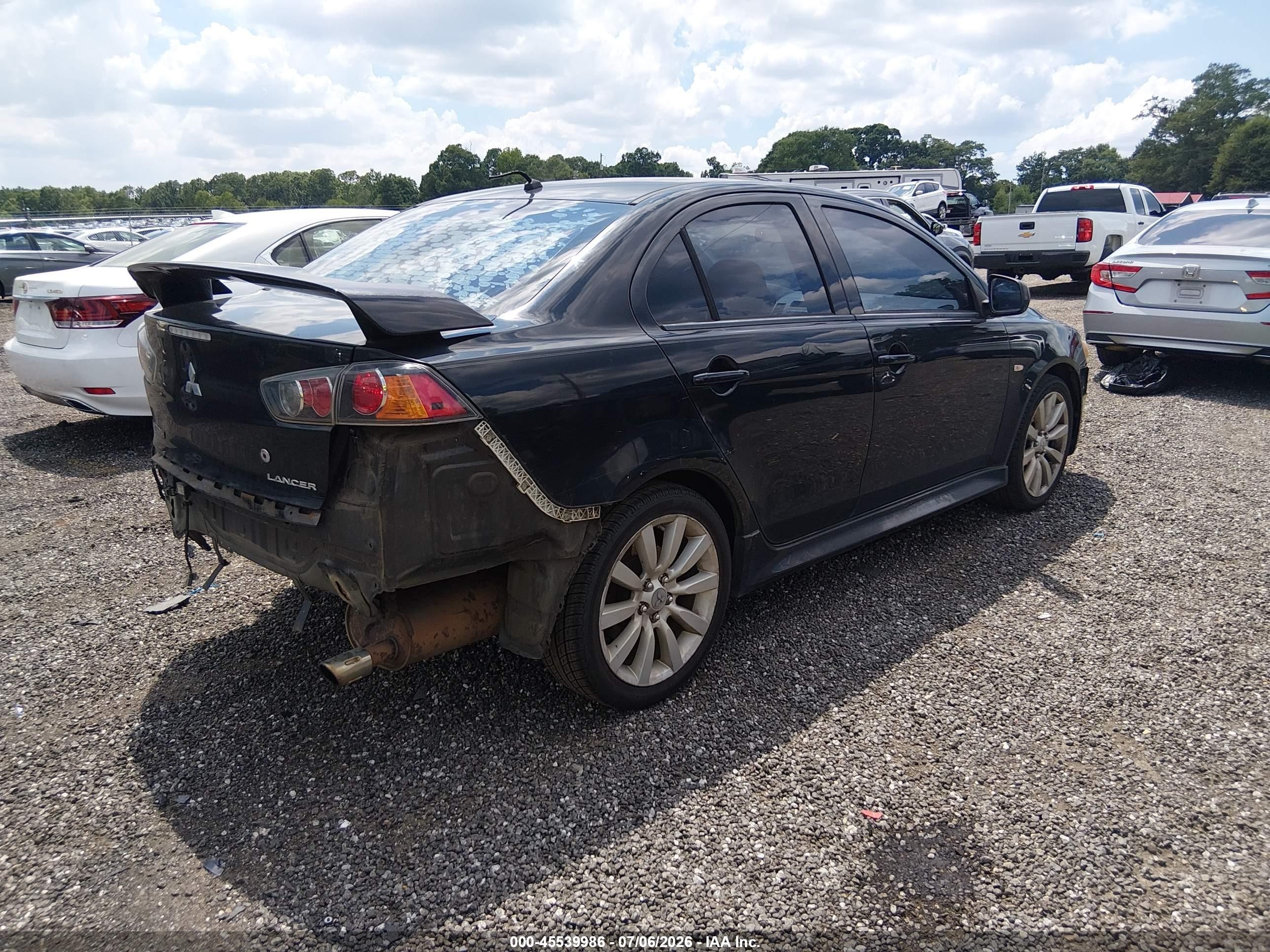 2012 Mitsubishi Lancer VIN JA32U8FW9CU015650 IAAI salvage auction — Front & Rear, Salvage (South Carolina), sold $800 on 2026-09-19 (photo 4)