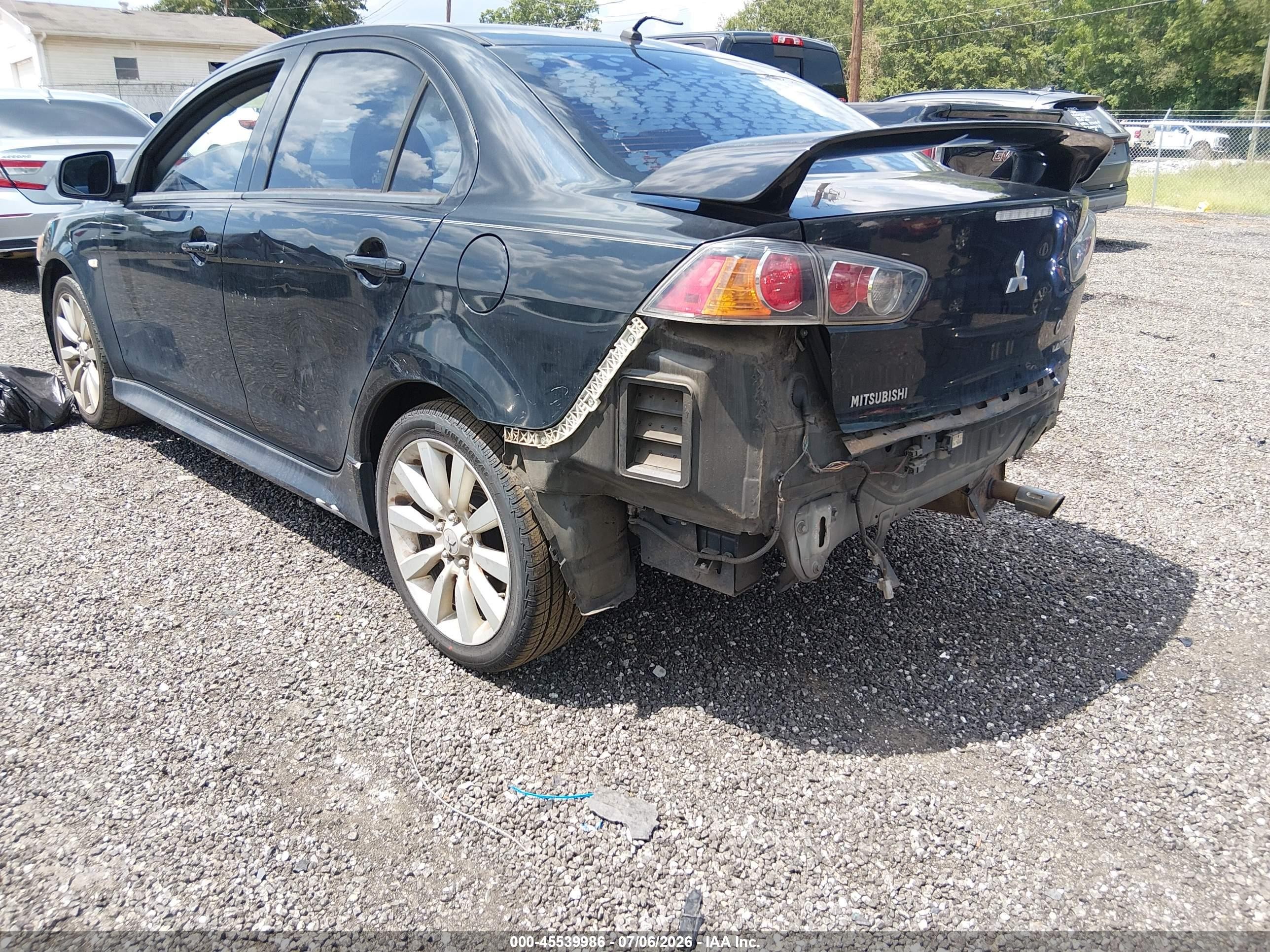 2012 Mitsubishi Lancer VIN JA32U8FW9CU015650 IAAI salvage auction — Front & Rear, Salvage (South Carolina), sold $800 on 2026-09-19 (photo 6)