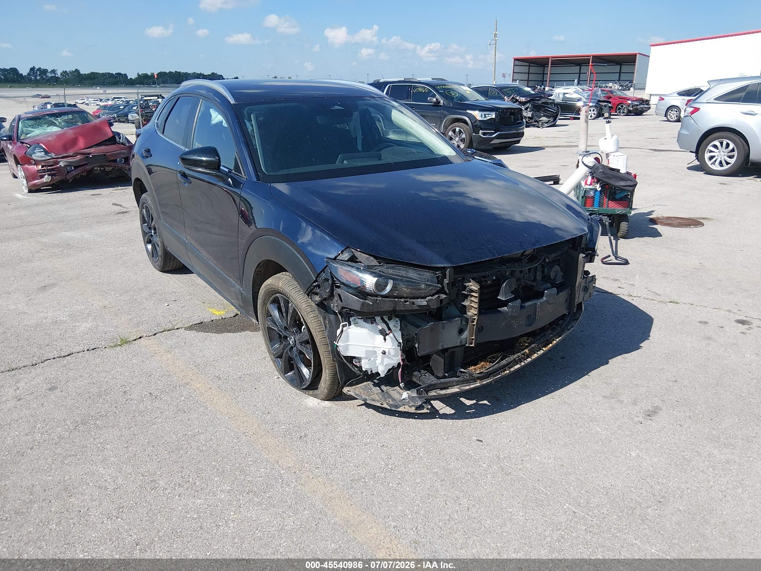 2025 Mazda Cx-30 VIN 3MVDMBBM9SM755695 IAAI salvage auction — Front End, Salvage (Missouri), sold $3,750 on 2026-09-03 (photo 1)