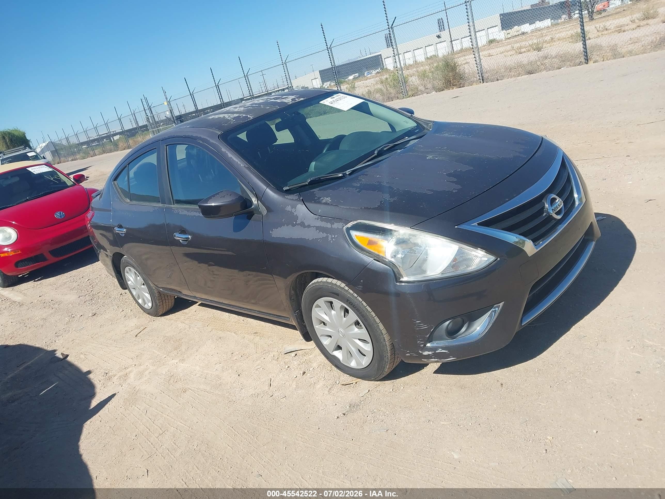 2015 Nissan Versa VIN 3N1CN7AP8FL814561 IAAI salvage auction — Mechanical, Clear-Dealer Only (Arizona), sold $400 on 2026-07-09 (photo 1)