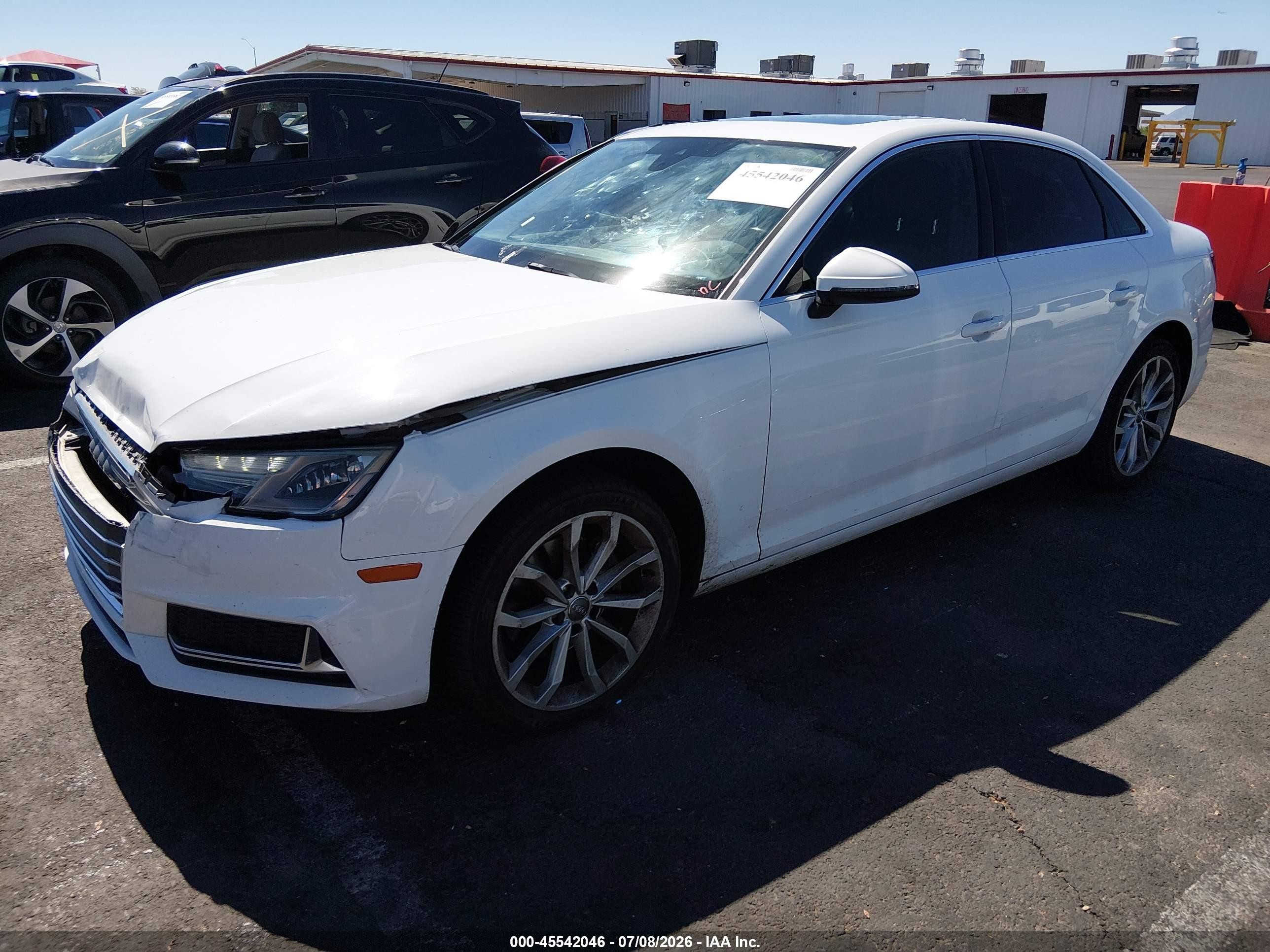 2019 Audi A4 VIN WAUGMAF40KN006967 IAAI salvage auction — Front End, Salvage (Nevada), sold $3,350 on 2026-09-13 (photo 2)