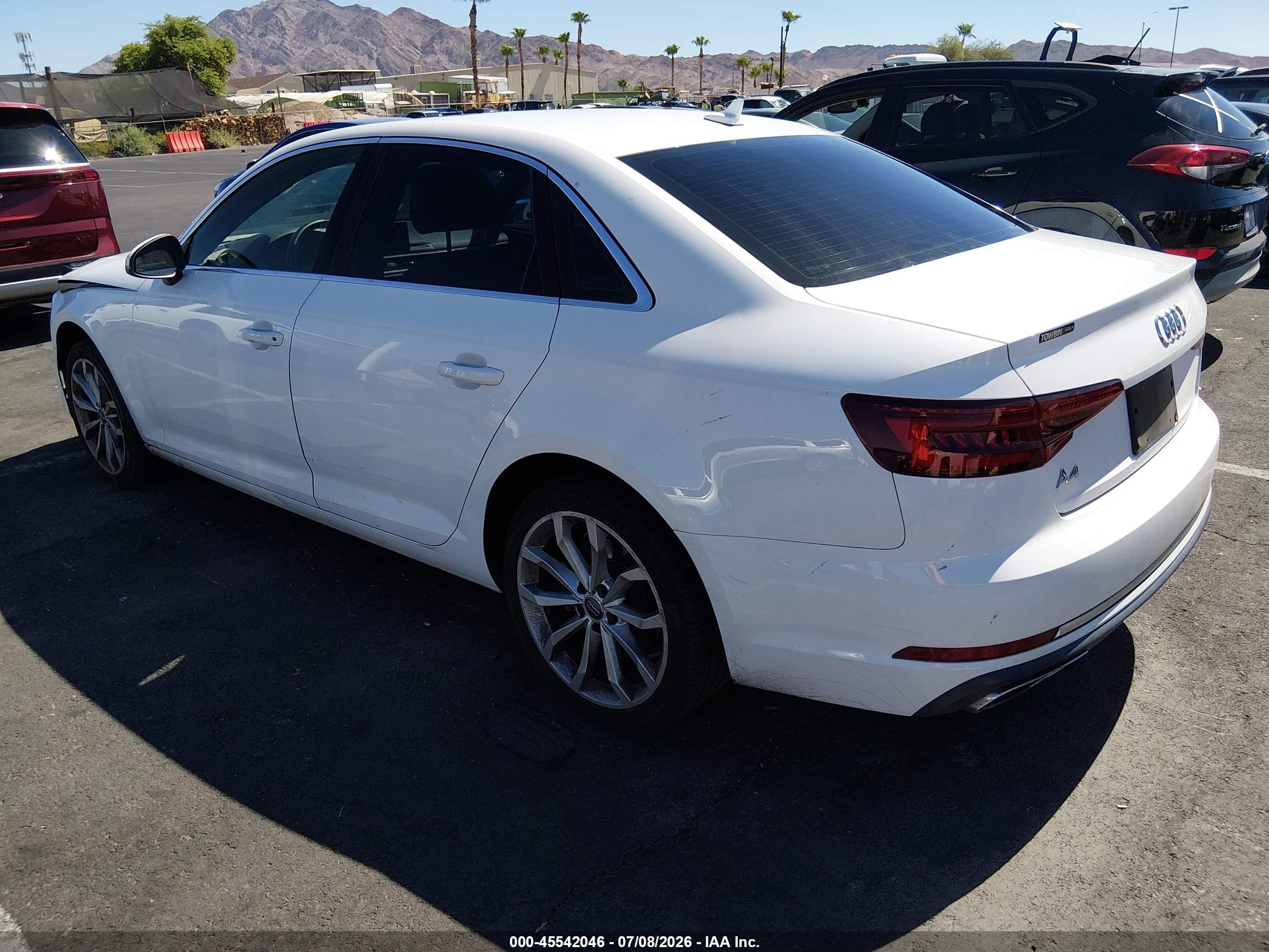 2019 Audi A4 VIN WAUGMAF40KN006967 IAAI salvage auction — Front End, Salvage (Nevada), sold $3,350 on 2026-09-13 (photo 3)