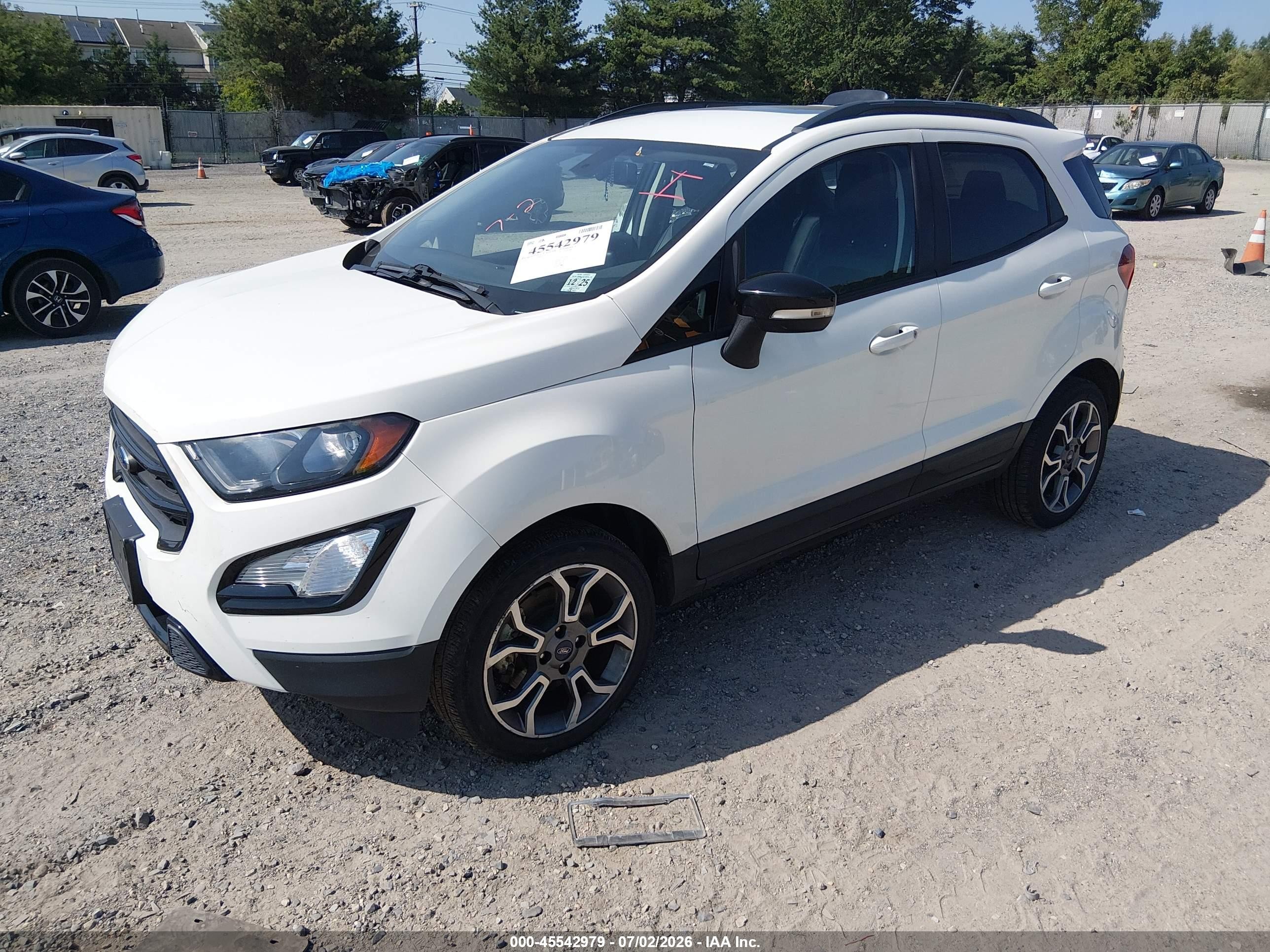 2020 Ford Ecosport VIN MAJ6S3JL6LC357268 IAAI salvage auction — Unknown, Salvage (New Jersey), sold $1,950 on 2026-09-08 (photo 2)