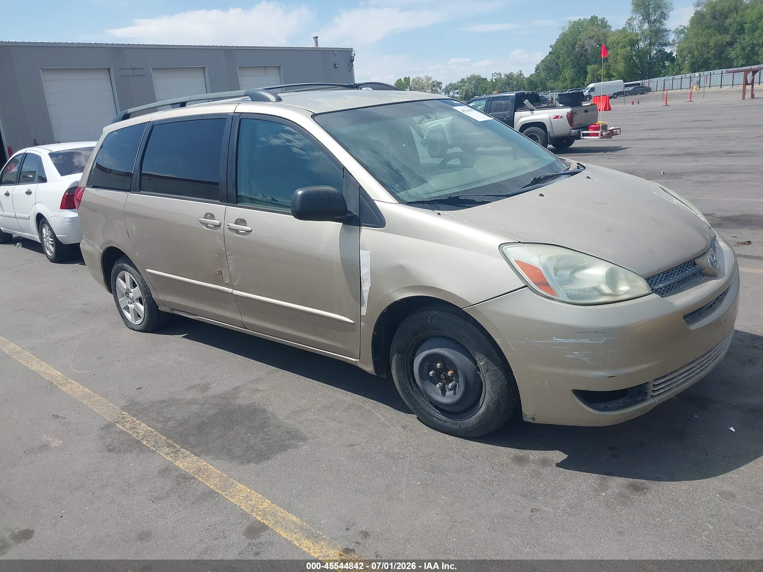 2004 Toyota Sienna VIN 5TDZA23C54S121292 IAAI salvage auction — Normal Wear, Clear (Utah), sold $325 on 2026-07-09 (photo 1)
