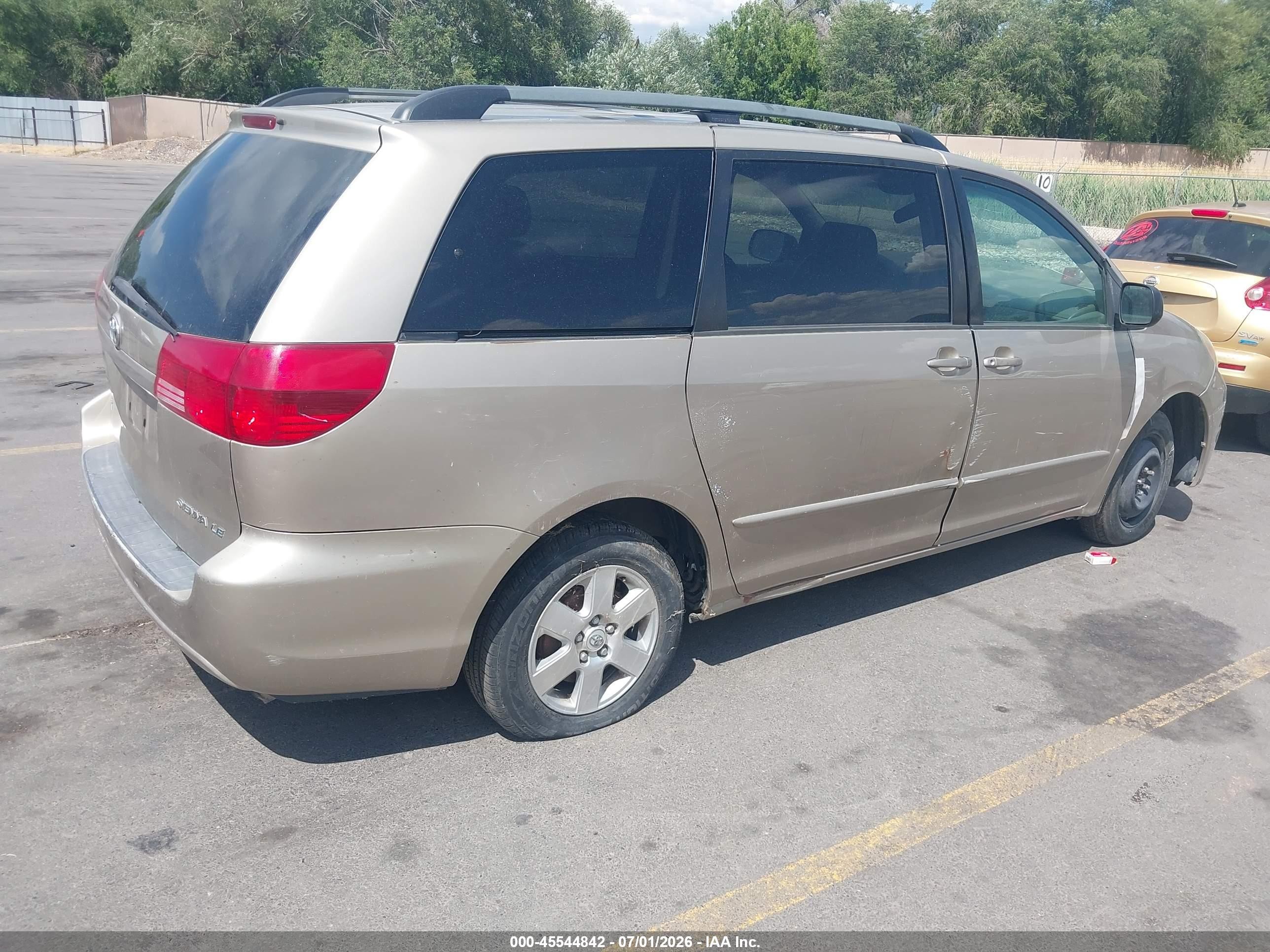 2004 Toyota Sienna VIN 5TDZA23C54S121292 IAAI salvage auction — Normal Wear, Clear (Utah), sold $325 on 2026-07-09 (photo 4)