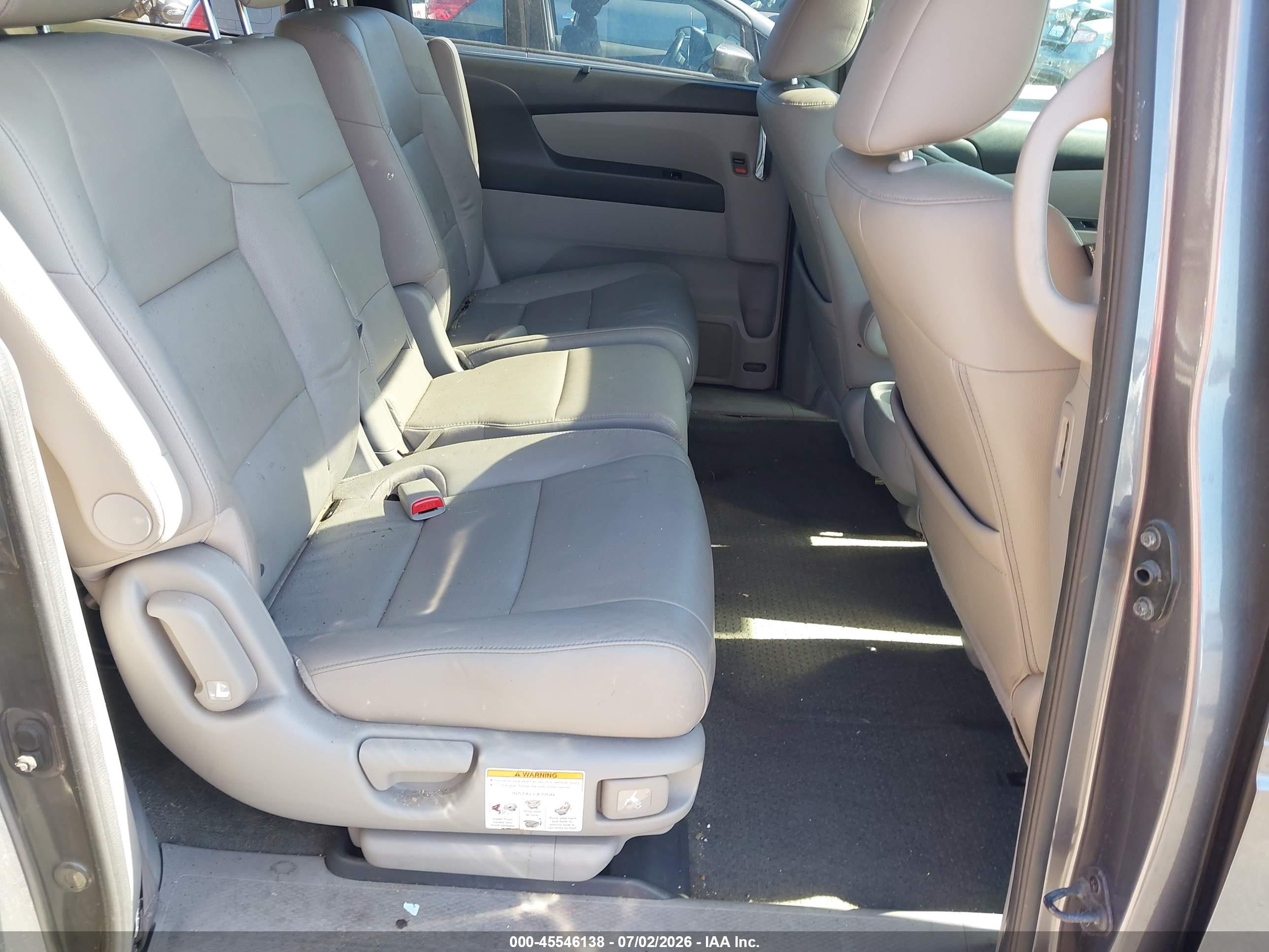 2014 Honda Odyssey VIN 5FNRL5H6XEB096474 IAAI salvage auction — Normal Wear, Clear - Dealer Only (California), sold $1,200 on 2026-07-09 (photo 8)