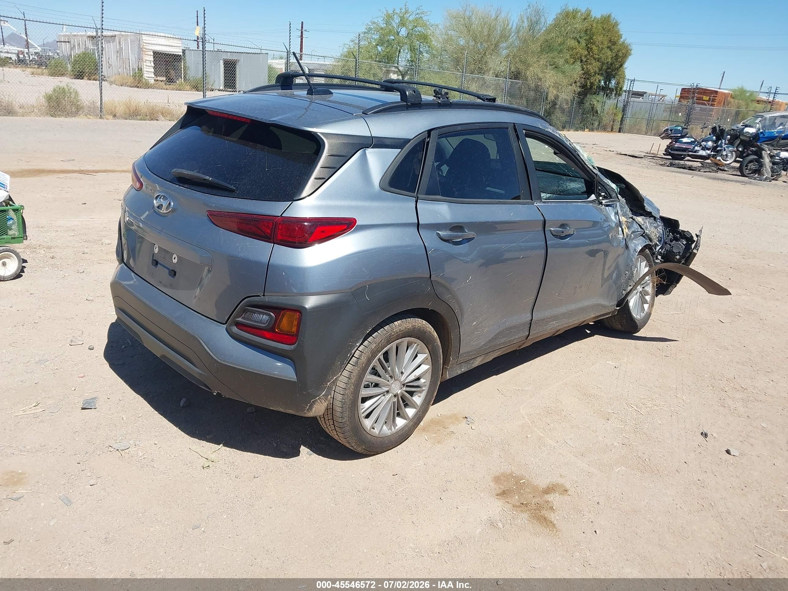 2020 Hyundai Kona VIN KM8K22AA7LU493433 IAAI salvage auction — Normal Wear, Clear-Dealer Only (Arizona), sold $1,650 on 2026-07-09 (photo 4)