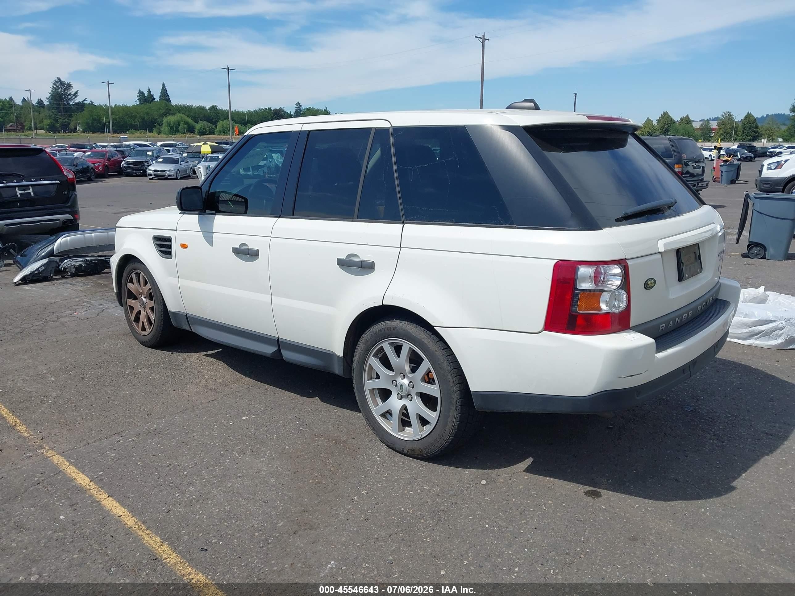 2007 Land Rover Range Rover Sport VIN SALSK25467A986495 IAAI salvage auction — Normal Wear, Clear-Dealer Only (Oregon), sold $1,600 on 2026-07-09 (photo 3)