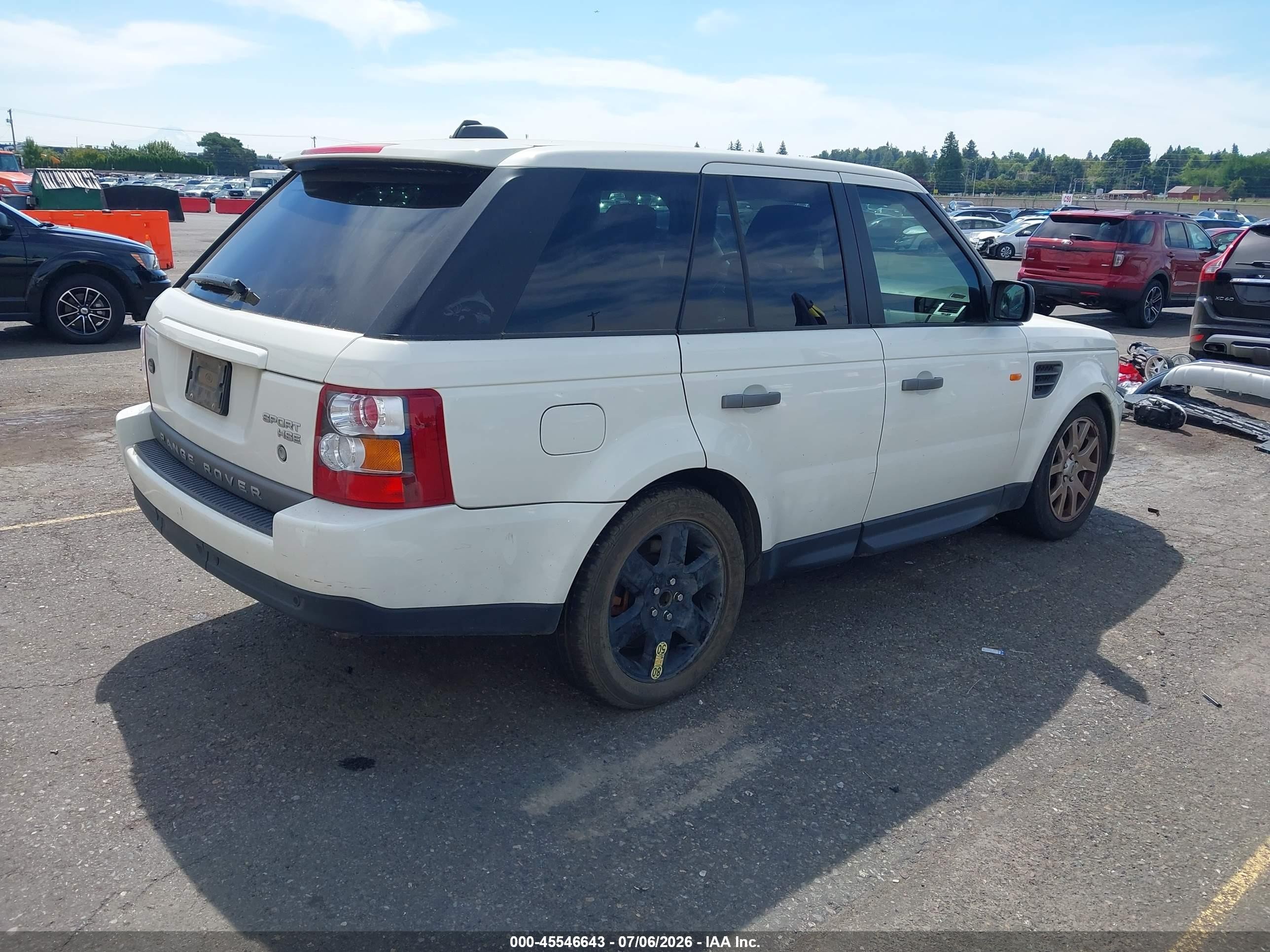 2007 Land Rover Range Rover Sport VIN SALSK25467A986495 IAAI salvage auction — Normal Wear, Clear-Dealer Only (Oregon), sold $1,600 on 2026-07-09 (photo 4)