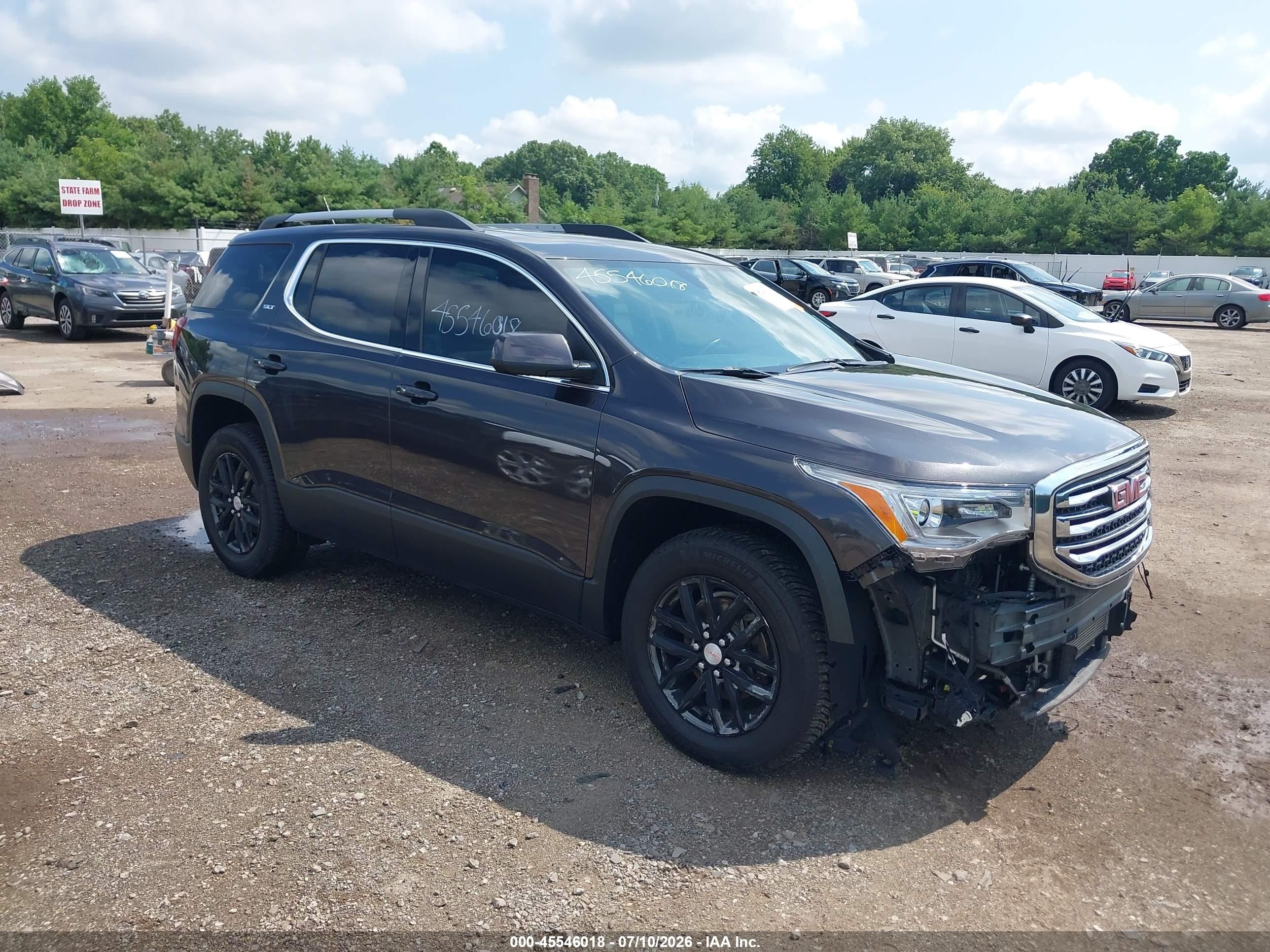 2018 GMC Acadia VIN 1GKKNULS7JZ119194 IAAI salvage auction — Front End, Clear (Indiana), sold $5,000 on 2026-09-13 (photo 1)