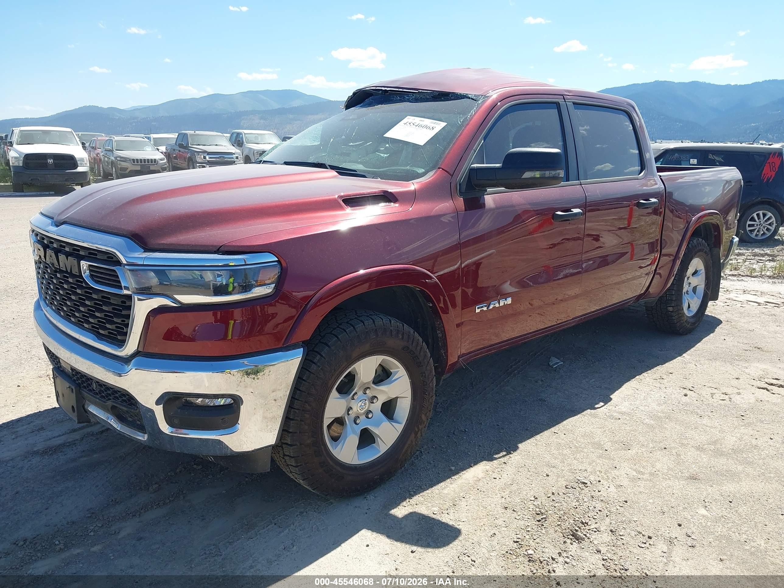 2025 Ram 1500 VIN 1C6SRFFP1SN540511 IAAI salvage auction — Rollover, Salvage (Montana), sold $7,200 on 2026-09-16 (photo 2)