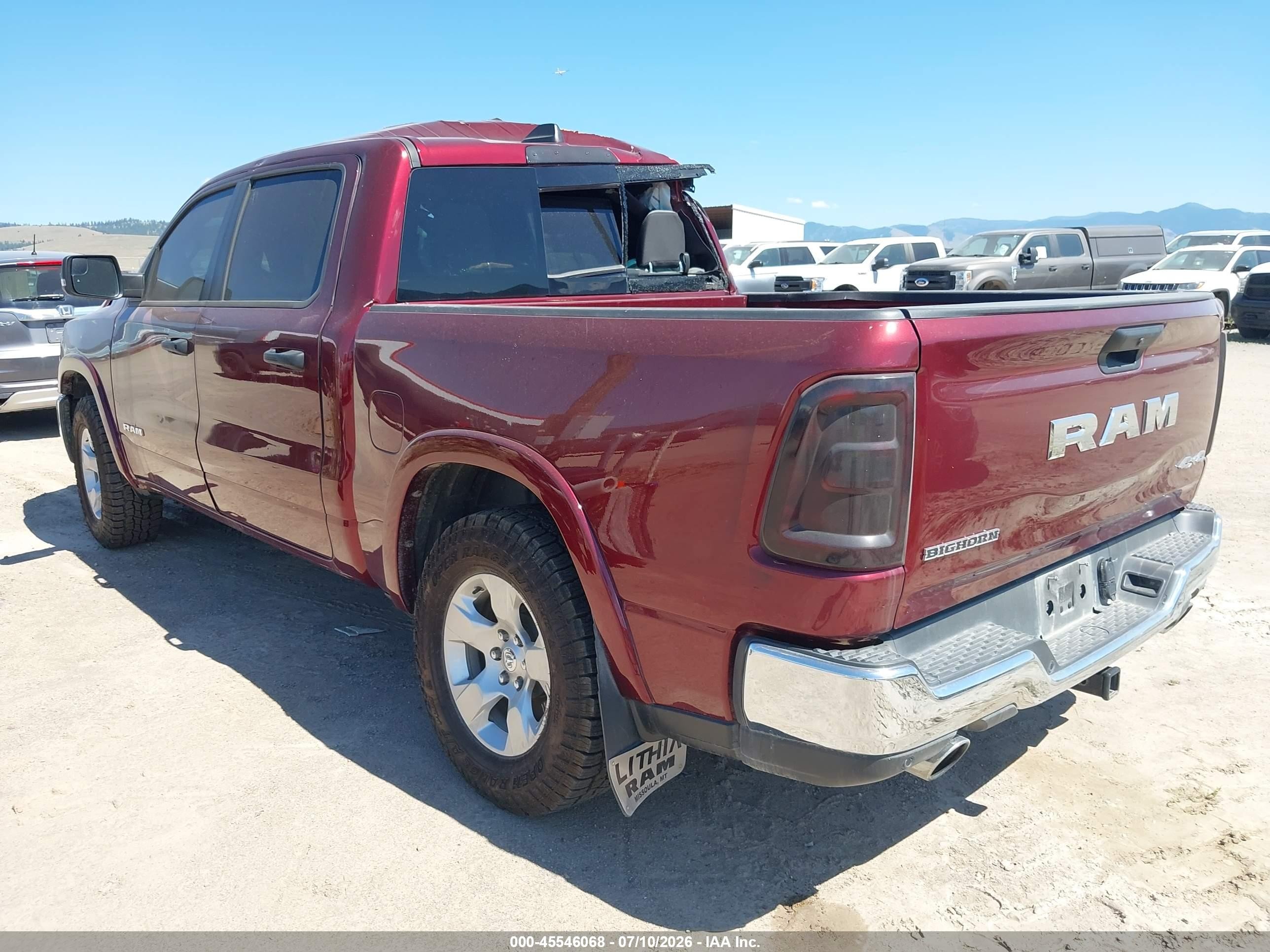 2025 Ram 1500 VIN 1C6SRFFP1SN540511 IAAI salvage auction — Rollover, Salvage (Montana), sold $7,200 on 2026-09-16 (photo 3)