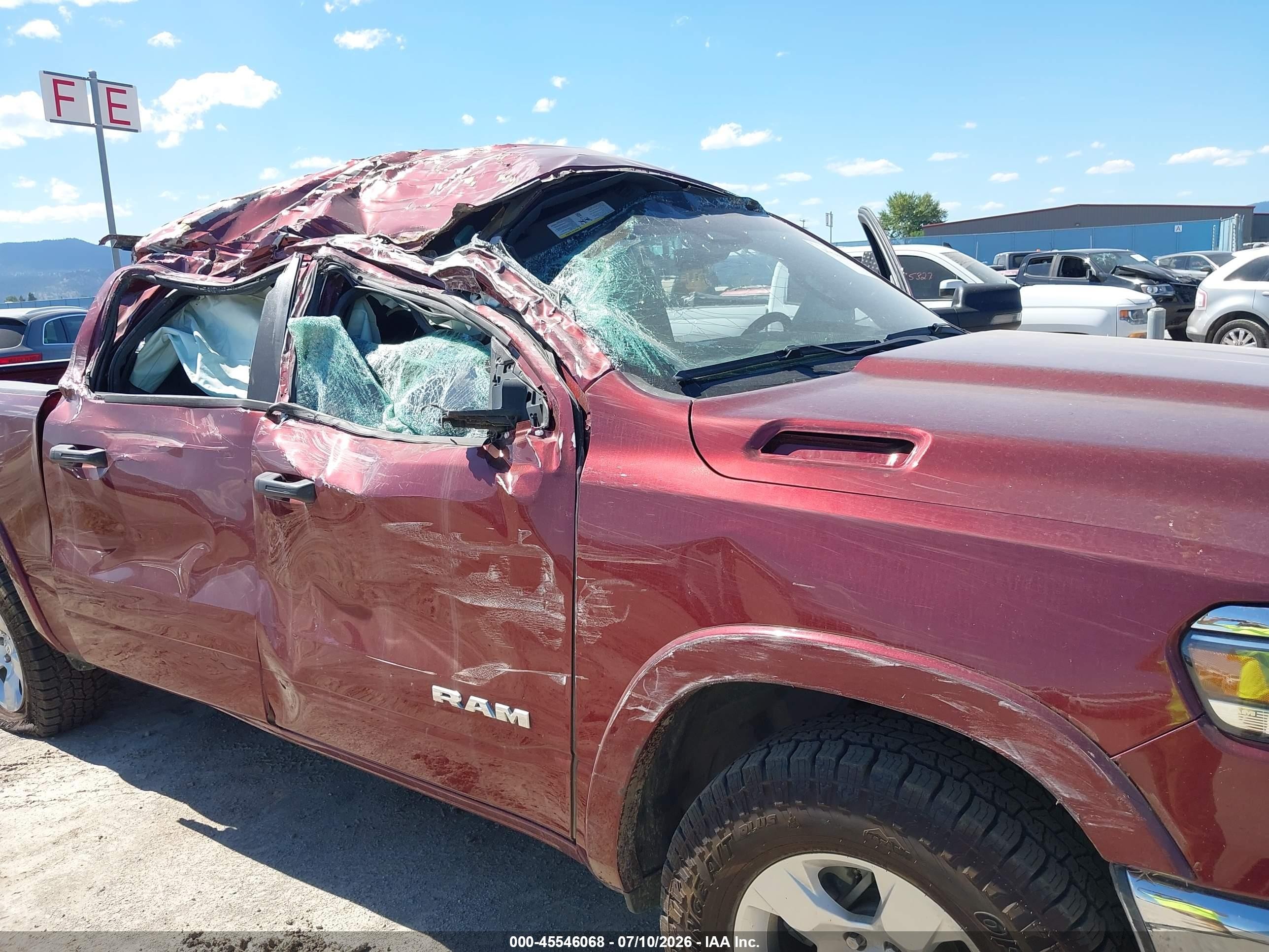 2025 Ram 1500 VIN 1C6SRFFP1SN540511 IAAI salvage auction — Rollover, Salvage (Montana), sold $7,200 on 2026-09-16 (photo 6)