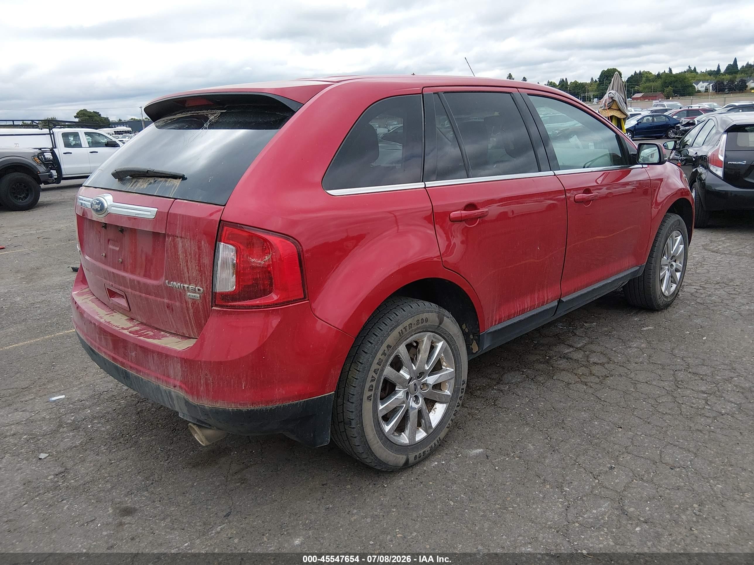 2012 Ford Edge VIN 2FMDK4KCXCBA16621 IAAI salvage auction — Normal Wear, Clear-Dealer Only (Oregon), sold $325 on 2026-07-09 (photo 4)