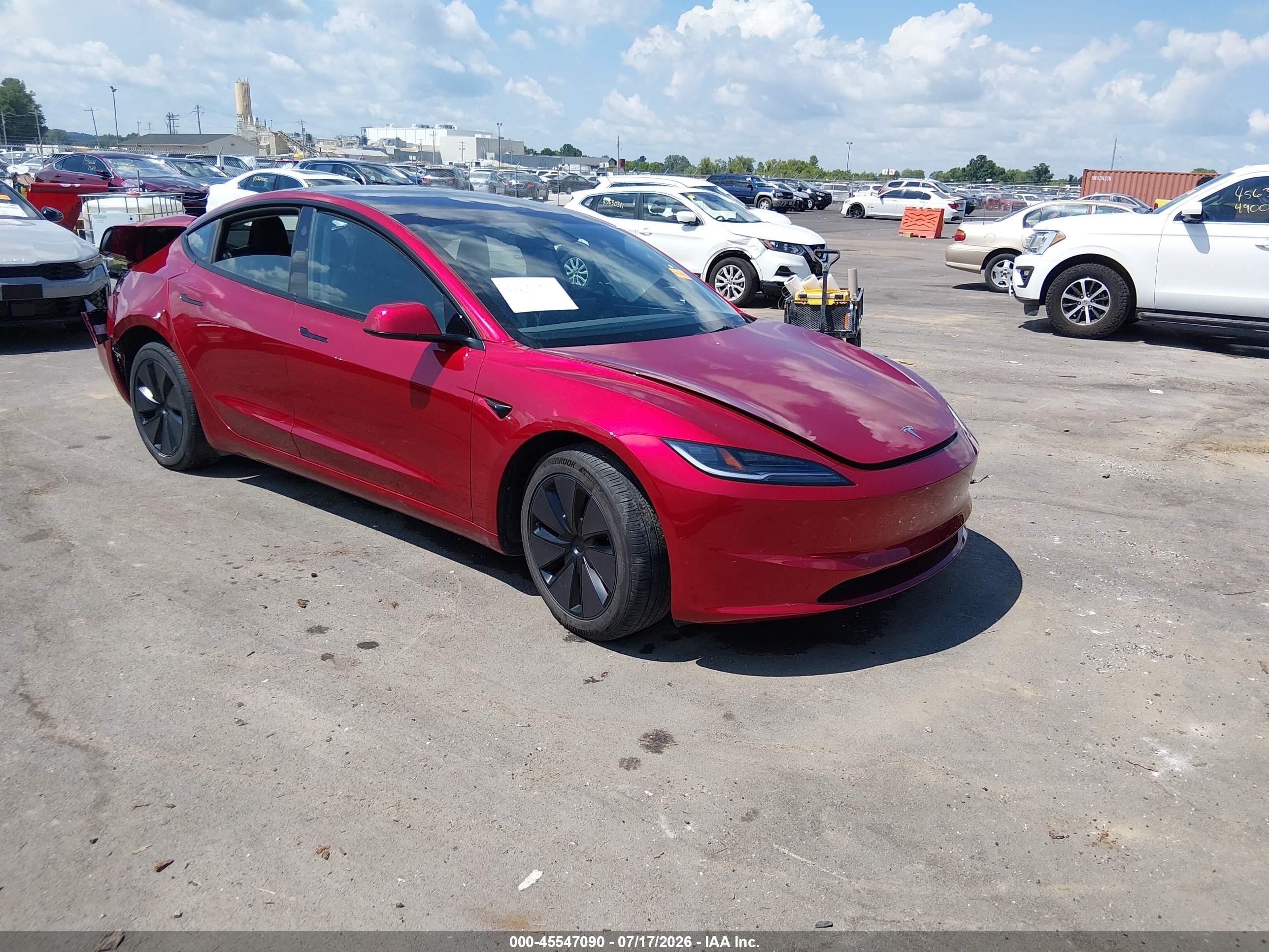 2024 Tesla Model 3 VIN 5YJ3E1EB0RF732691 — IAAI salvage auction photo