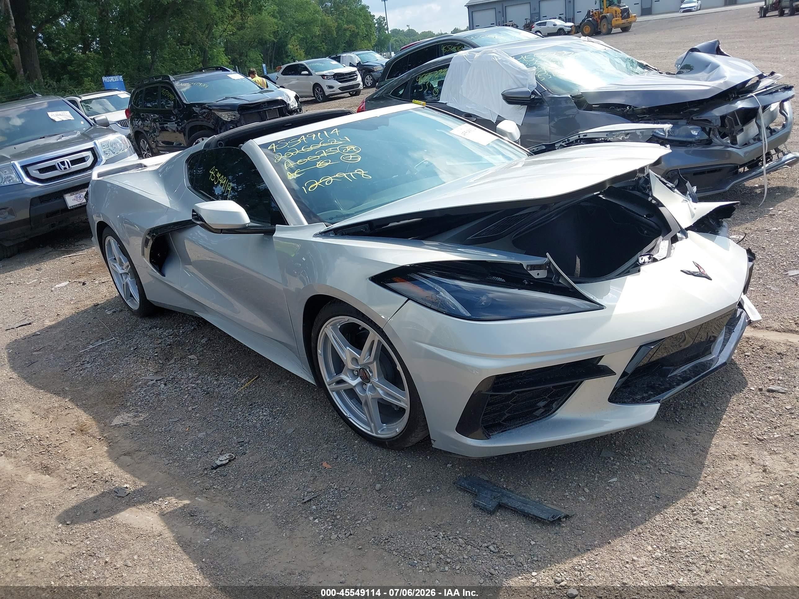 2022 Chevrolet Corvette Stingray VIN 1G1YA2D40N5122918 — IAAI salvage auction photo