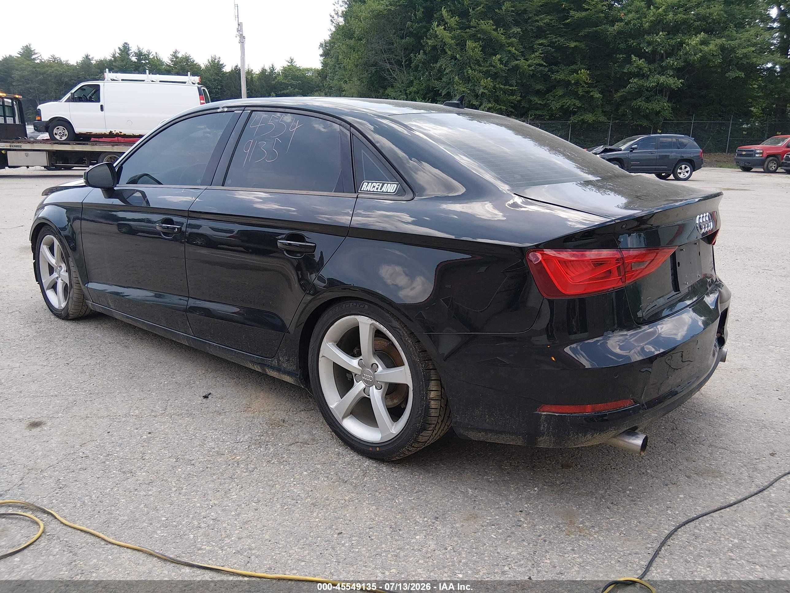 2016 Audi A3 VIN WAUB8GFF4G1059995 IAAI salvage auction — Front & Rear, Salvage (Maine), sold $775 on 2026-09-27 (photo 3)