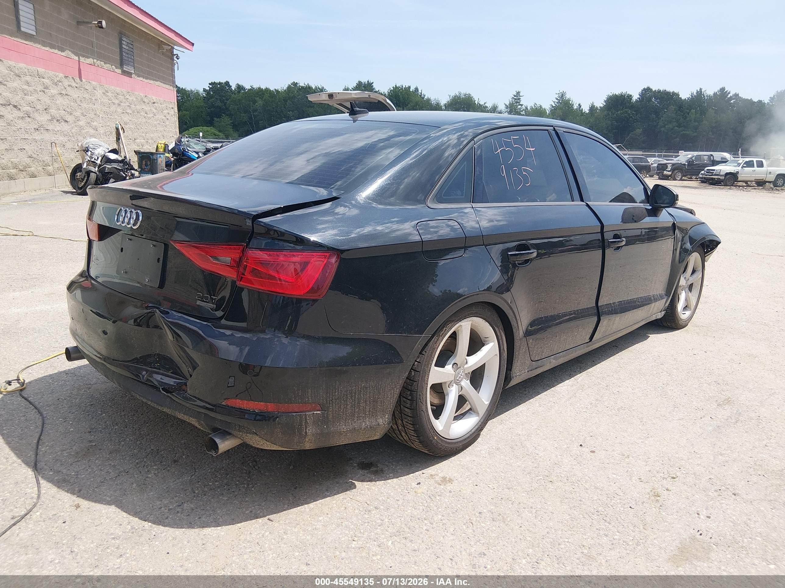 2016 Audi A3 VIN WAUB8GFF4G1059995 IAAI salvage auction — Front & Rear, Salvage (Maine), sold $775 on 2026-09-27 (photo 4)