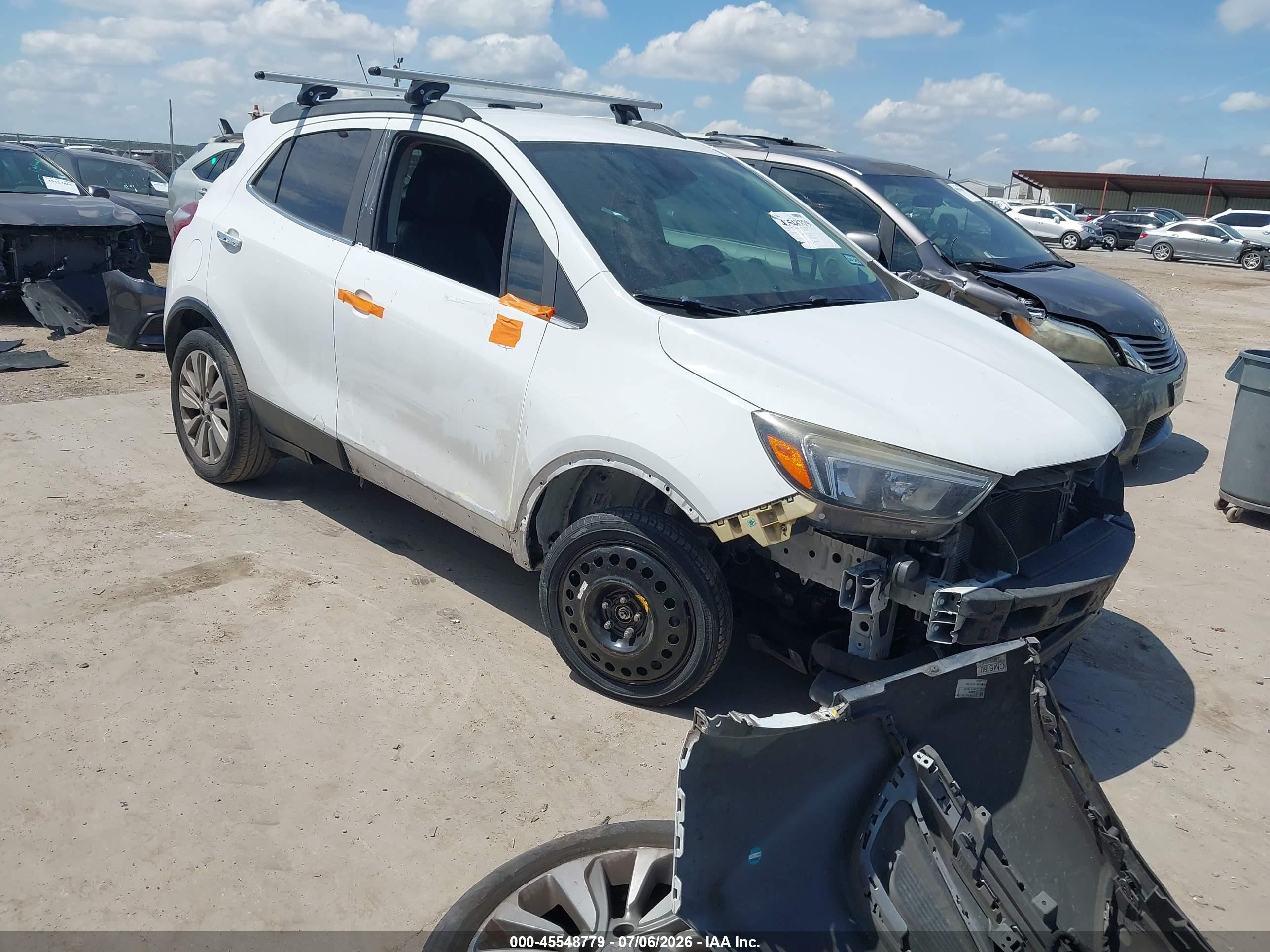 2018 Buick Encore VIN KL4CJASB5JB543228 IAAI salvage auction — Front End, Salvage (Texas), sold $1,050 on 2026-09-13 (photo 1)