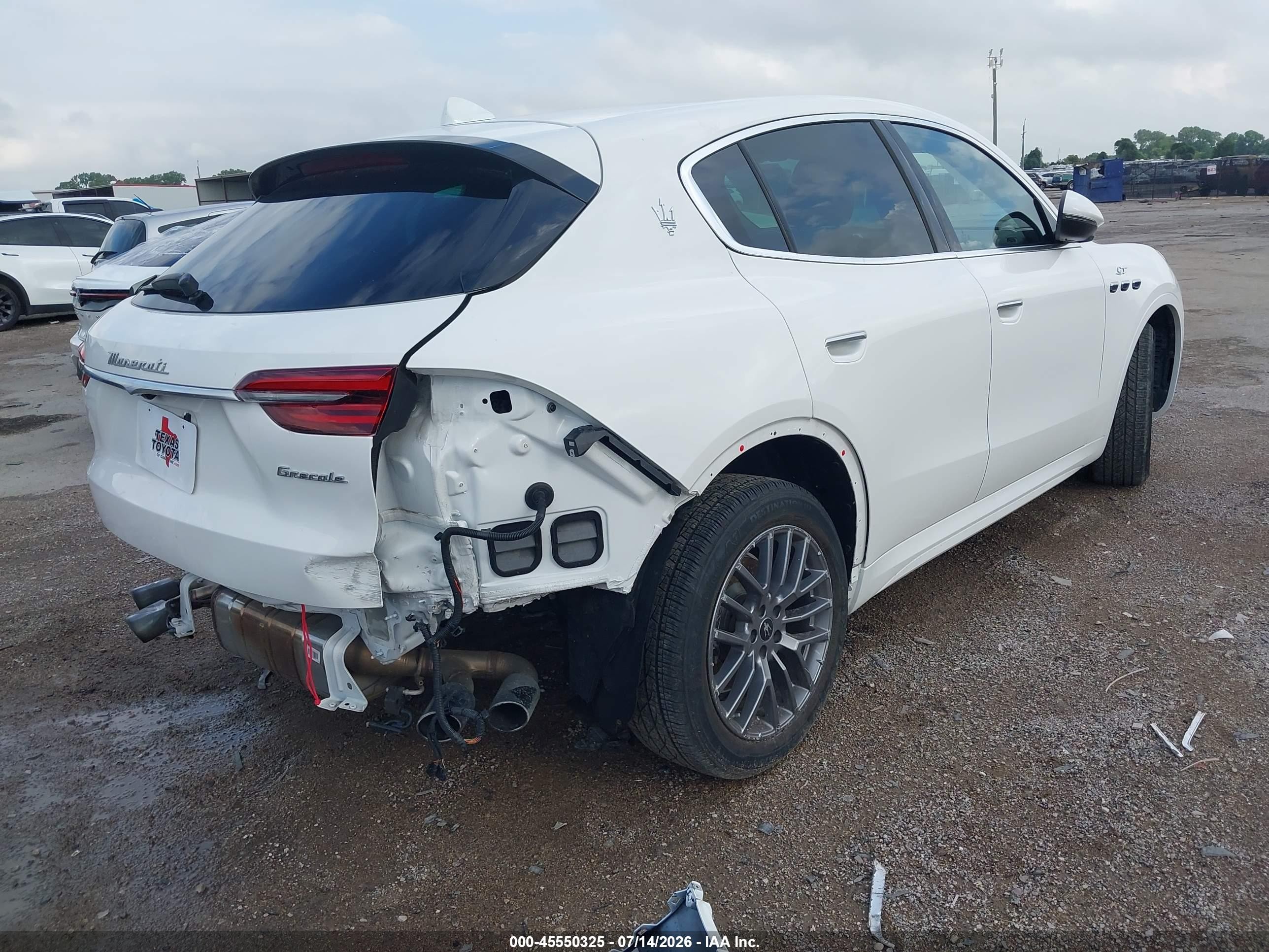 2024 Maserati Grecale VIN ZN6PMDAA6R7450241 IAAI salvage auction — Rear End, Original (Texas), sold $20,000 on 2026-09-15 (photo 4)