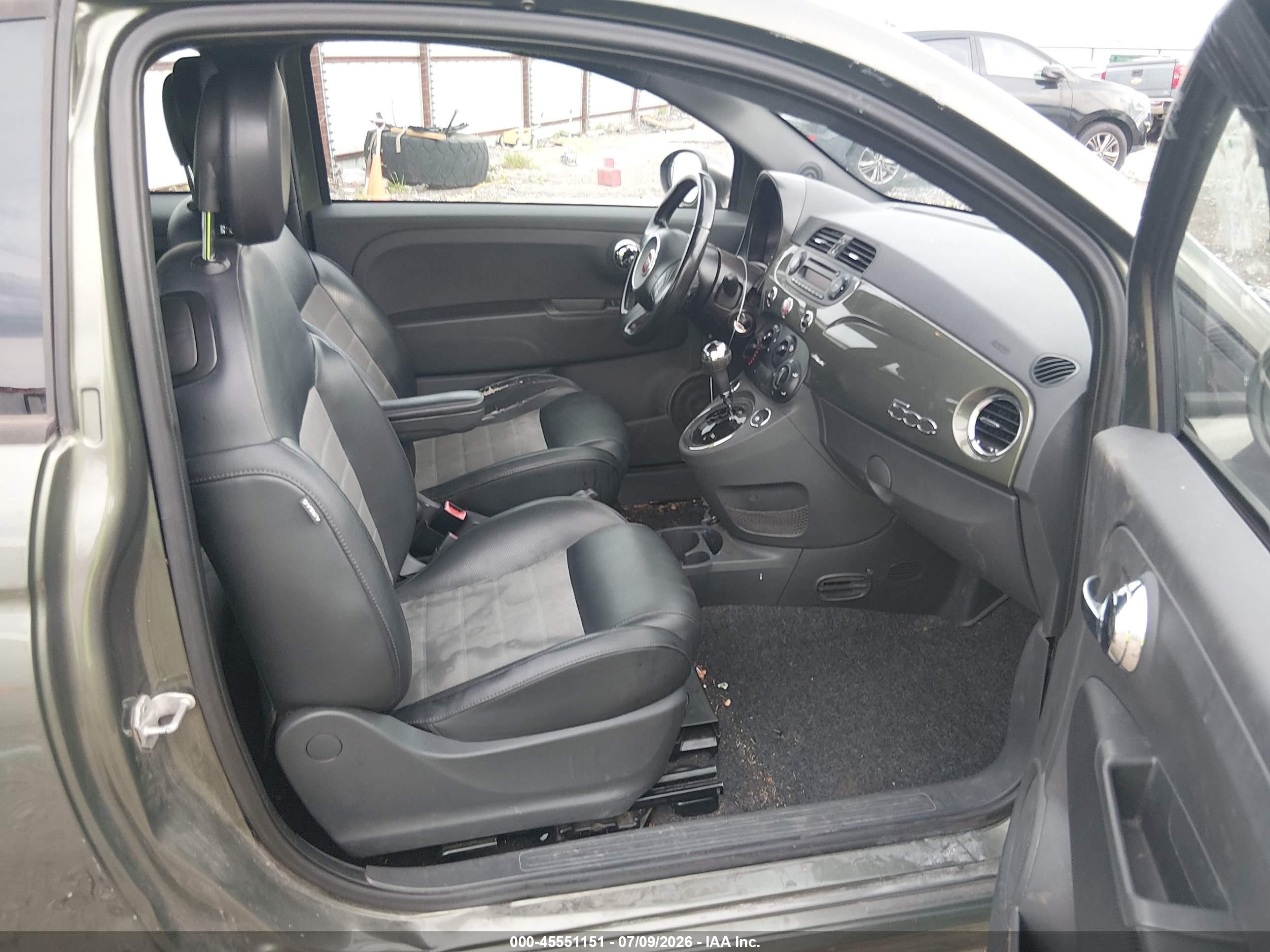 2012 Fiat 500 VIN 3C3CFFBR1CT303679 IAAI salvage auction — Side, Clear (Arkansas), sold $550 on 2026-09-16 (photo 5)