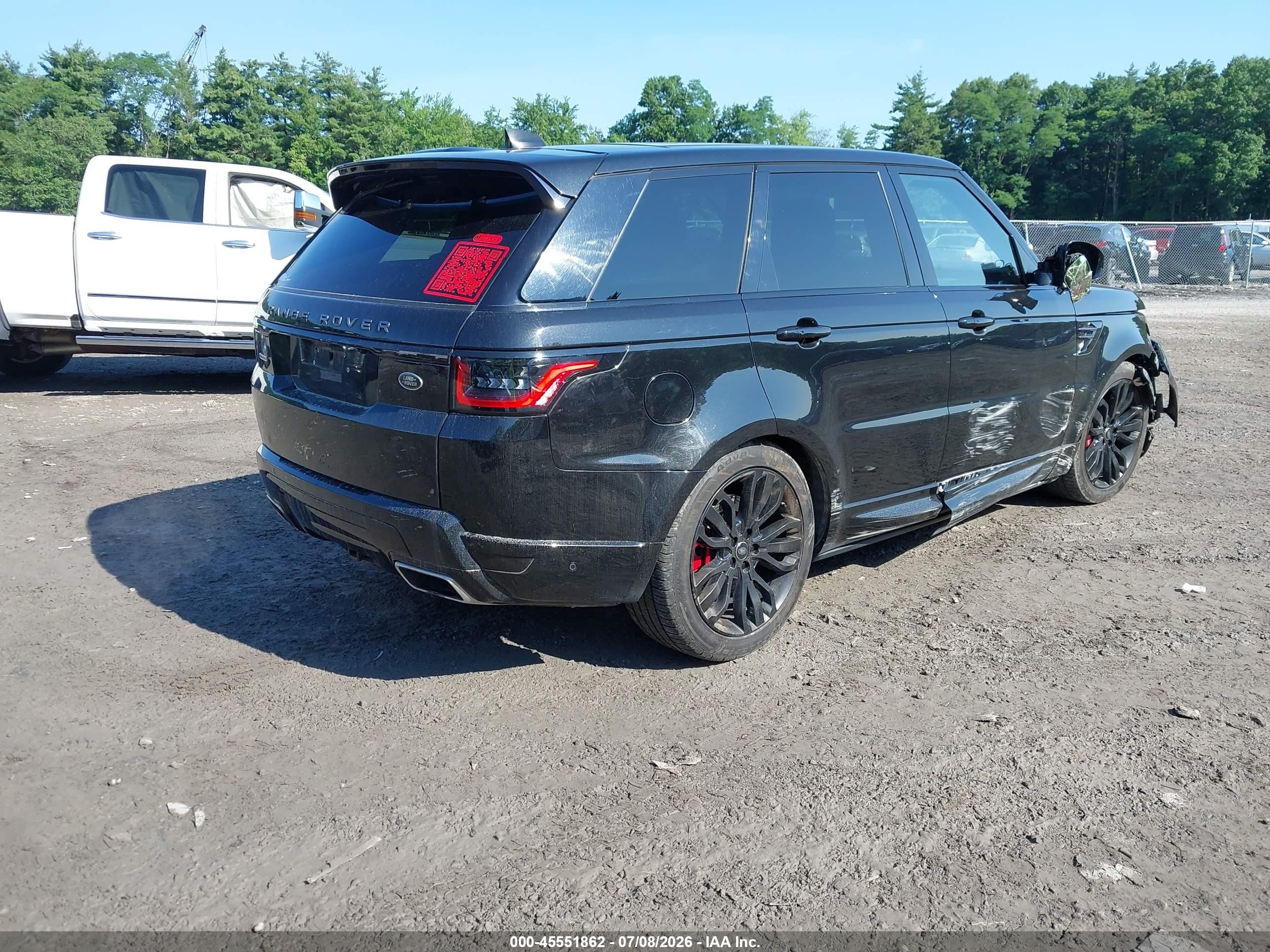 2018 Land rover Range rover sport VIN SALWR2RE0JA800215 IAAI salvage auction — Front End, Mv-907A (New York), sold $17,600 on 2026-09-23 (photo 4)