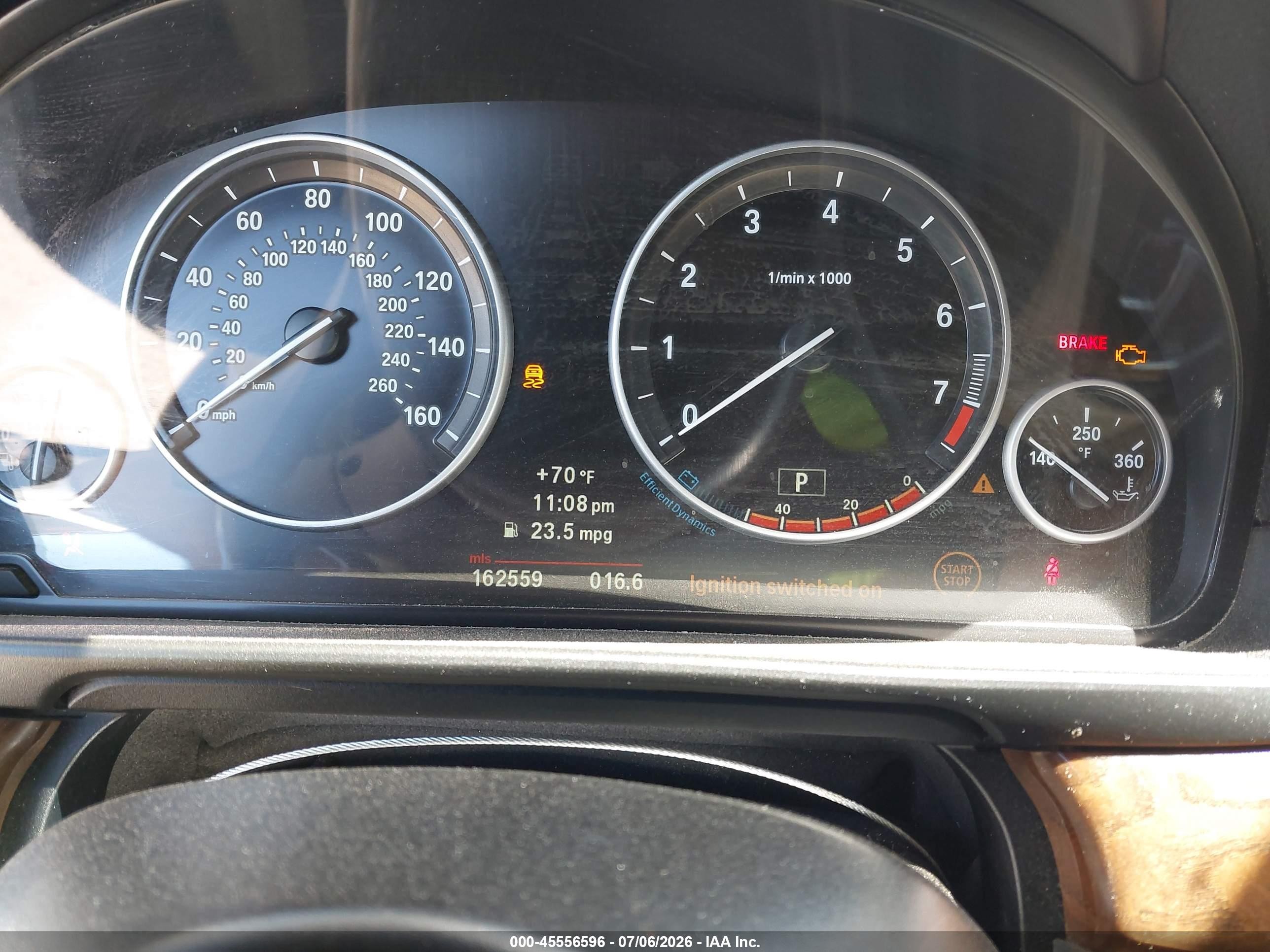 2013 BMW 5 Series VIN WBAXG5C5XDDY34528 IAAI salvage auction — Normal Wear, Clear - Dealer Only (California), sold $475 on 2026-07-09 (photo 7)