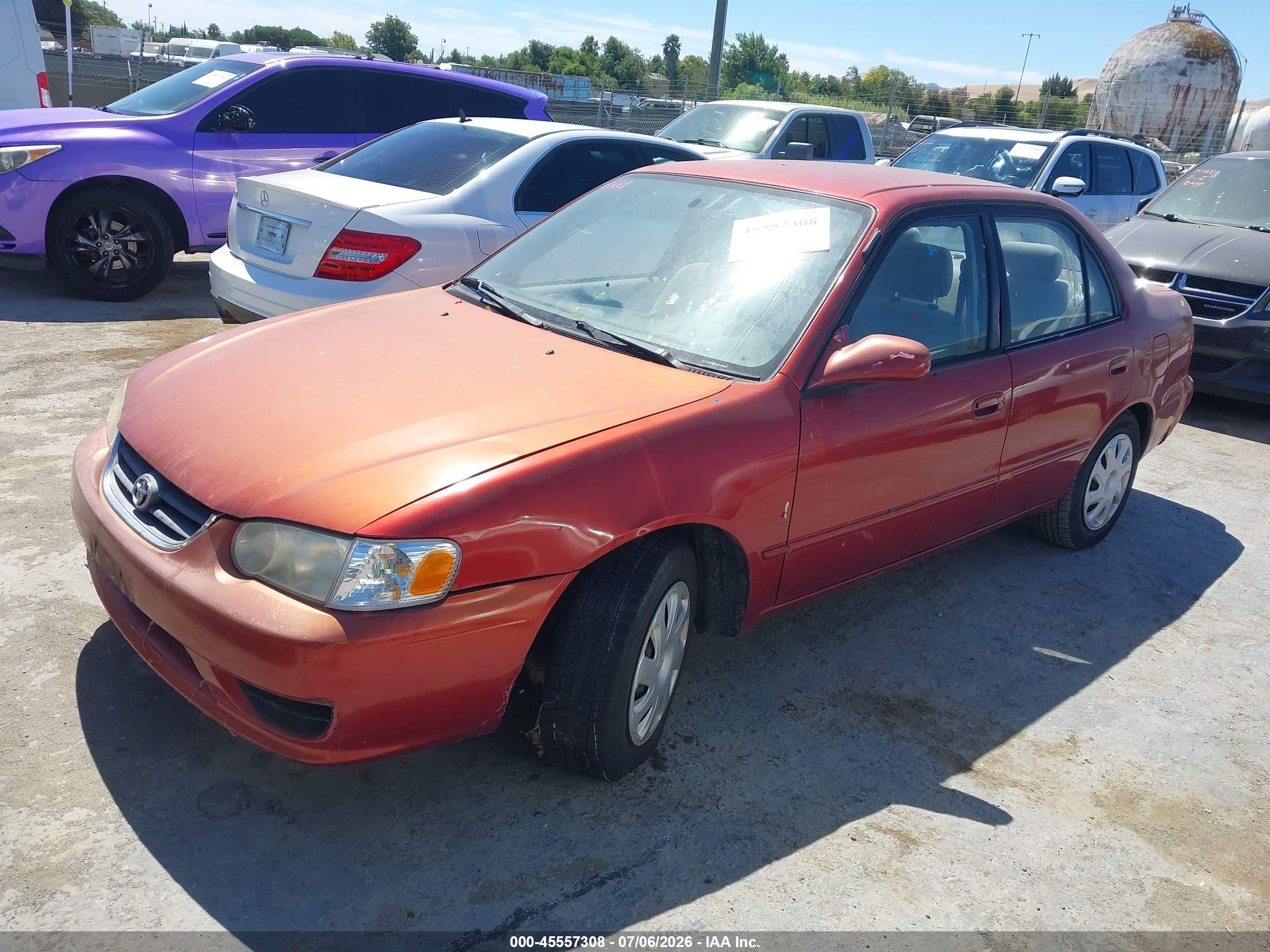2001 Toyota Corolla VIN 1NXBR12E91Z431648 IAAI salvage auction — Normal Wear, Clear - Dealer Only (California), sold $375 on 2026-07-09 (photo 2)