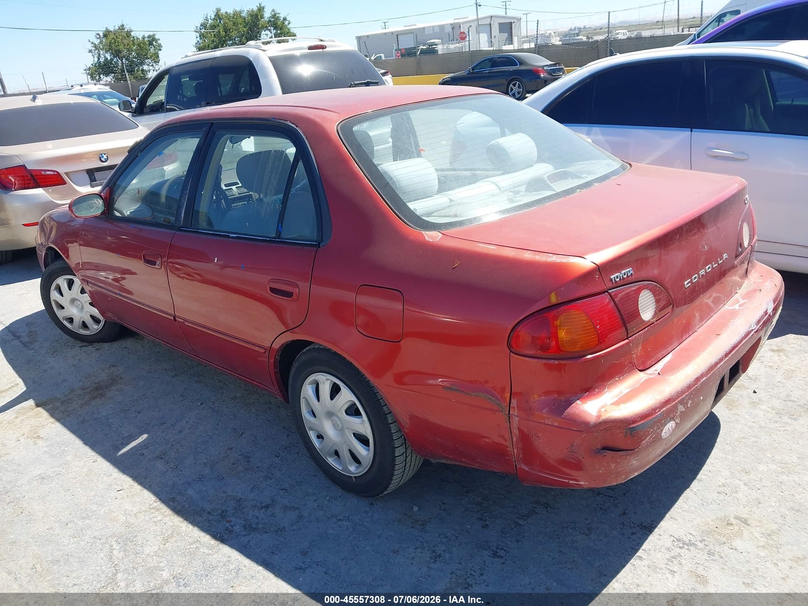 2001 Toyota Corolla VIN 1NXBR12E91Z431648 IAAI salvage auction — Normal Wear, Clear - Dealer Only (California), sold $375 on 2026-07-09 (photo 3)