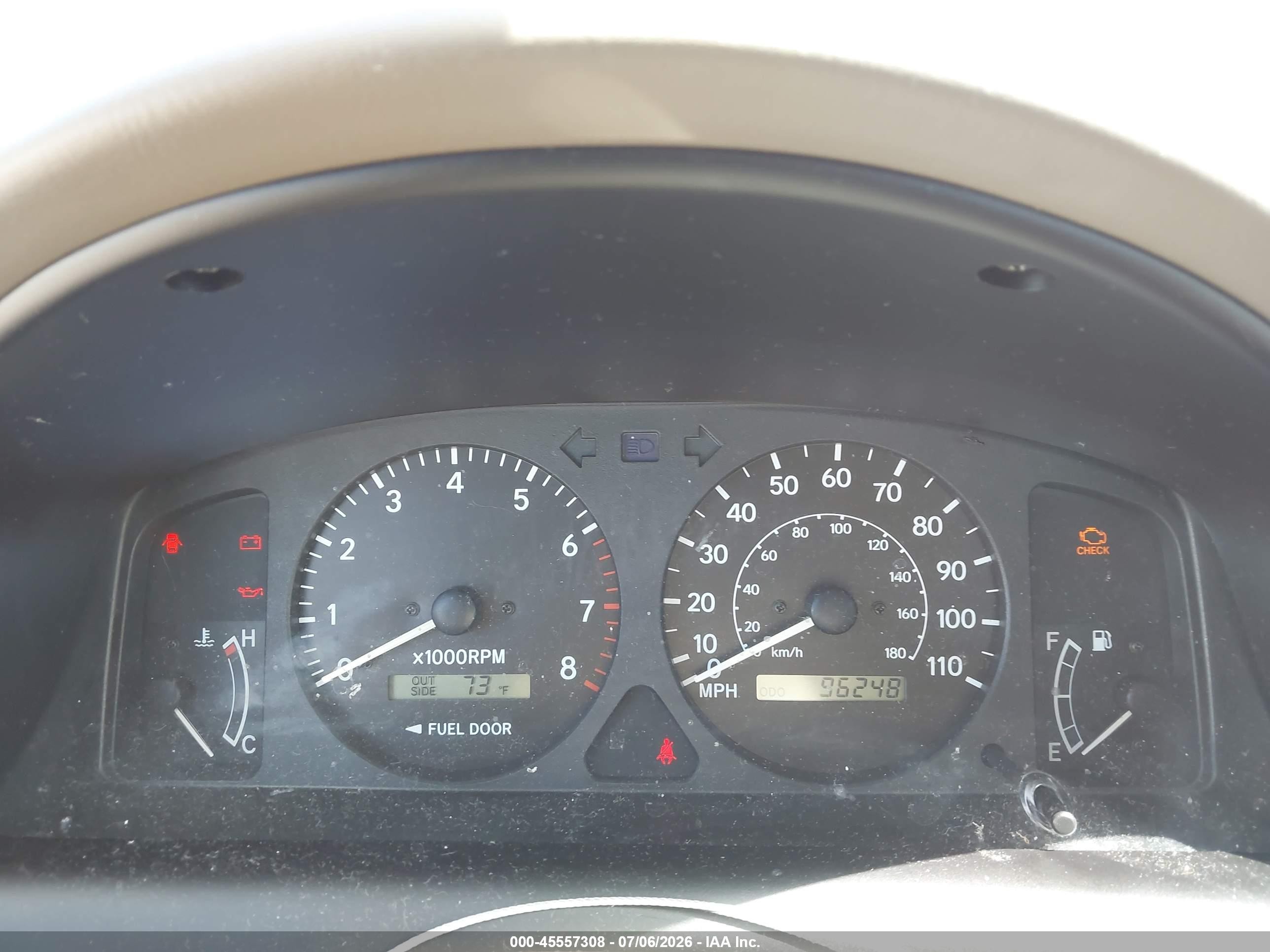 2001 Toyota Corolla VIN 1NXBR12E91Z431648 IAAI salvage auction — Normal Wear, Clear - Dealer Only (California), sold $375 on 2026-07-09 (photo 7)