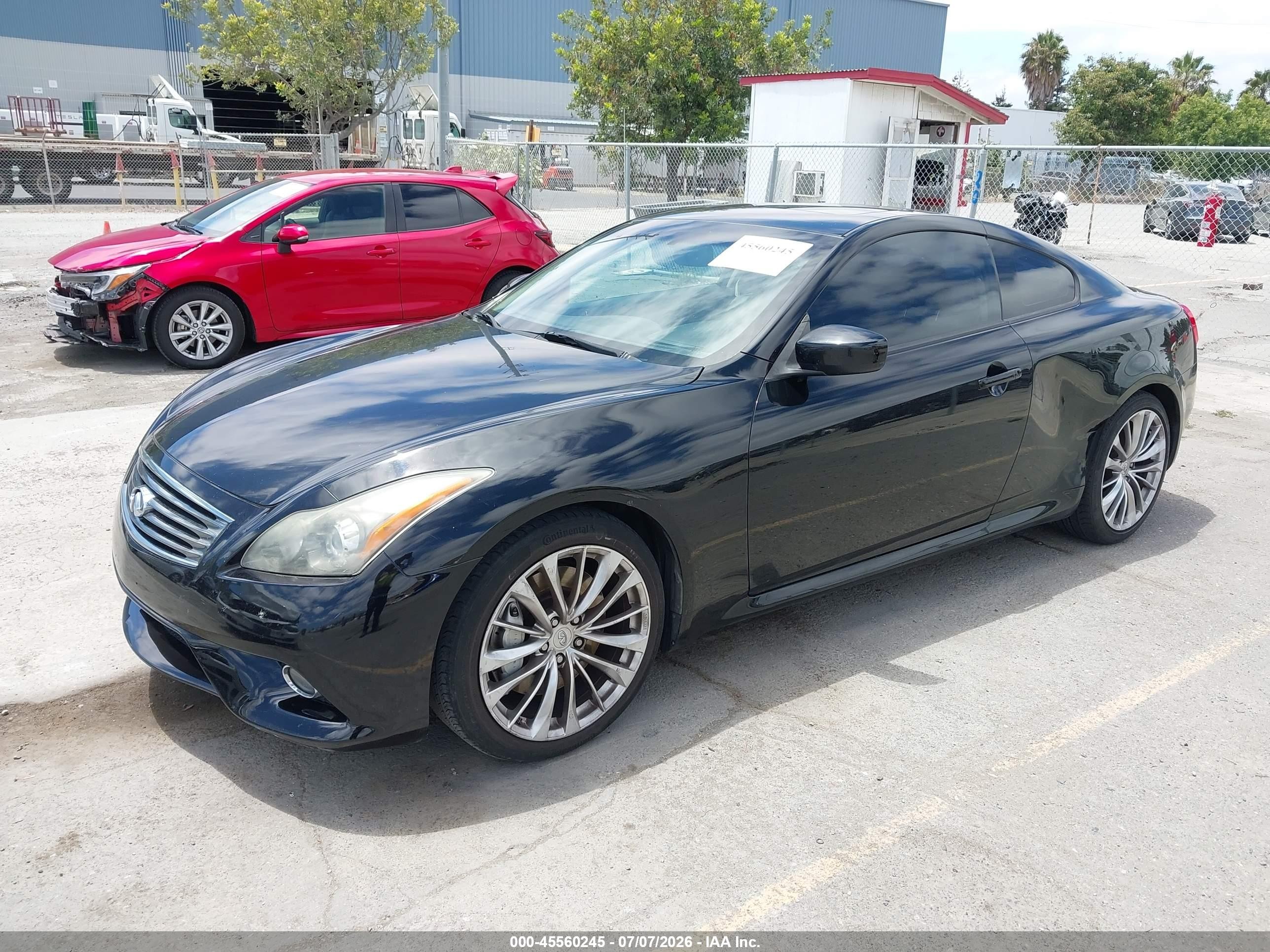 2012 Infiniti G VIN JN1CV6EK6CM423273 IAAI salvage auction — Unknown, Salvage (California), sold $3,300 on 2026-09-13 (photo 2)