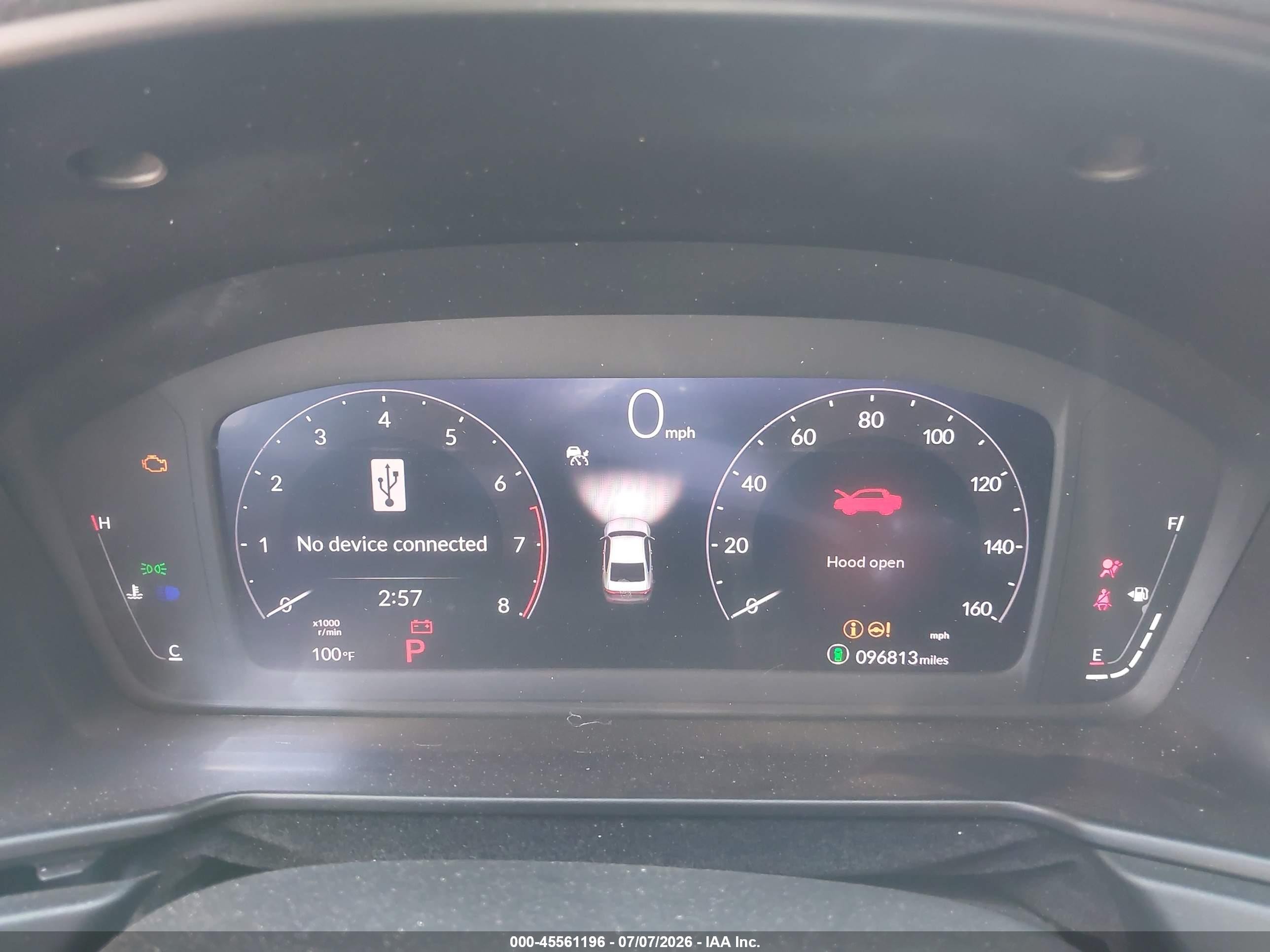 2023 Honda Accord VIN 1HGCY1F20PA011770 IAAI salvage auction — Unknown, Original (Texas), sold $7,000 on 2026-09-13 (photo 7)
