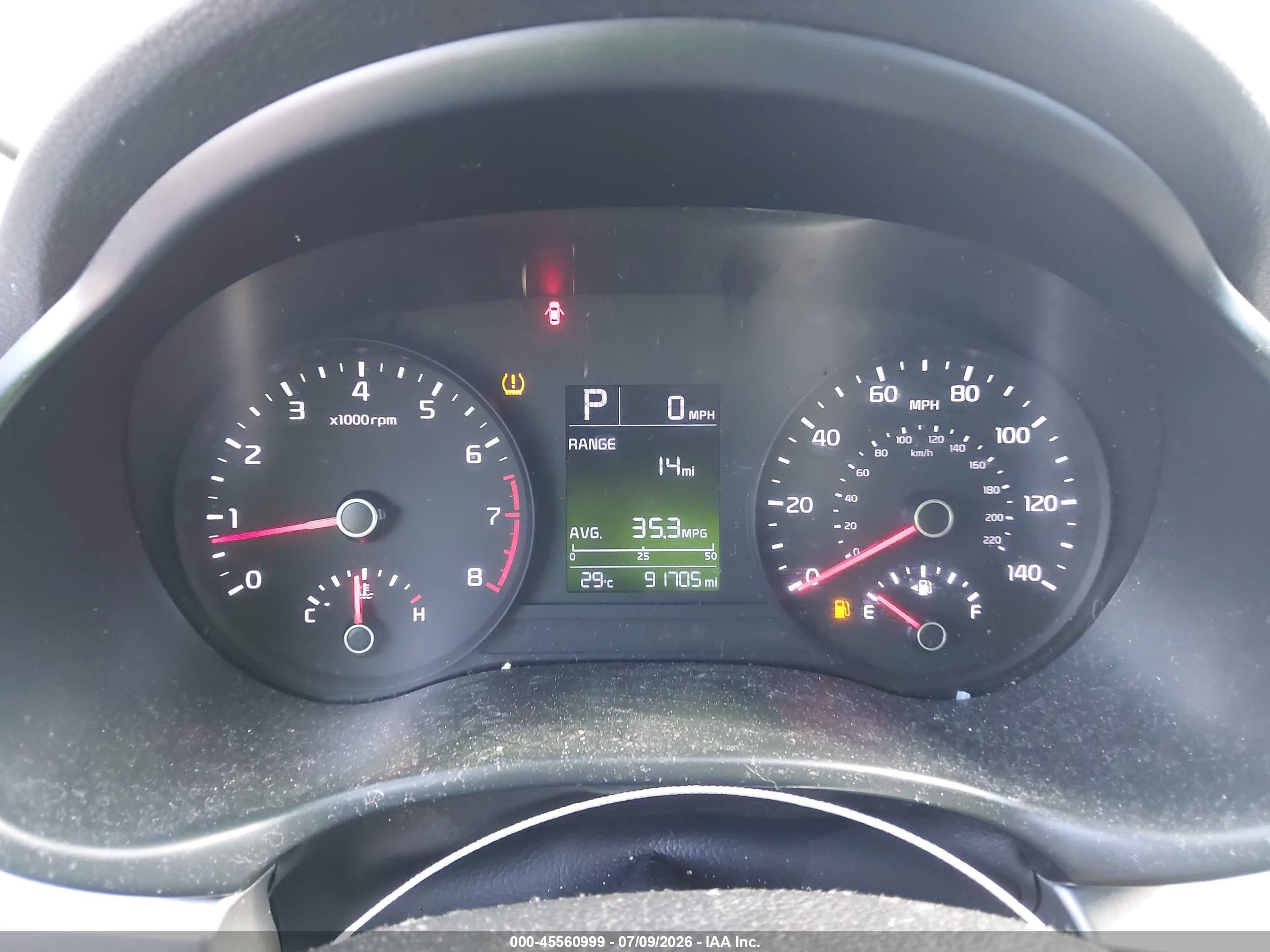 2020 Kia Rio VIN 3KPA24AD7LE297707 IAAI salvage auction — Front End, Original (Texas), sold $2,775 on 2026-09-11 (photo 7)