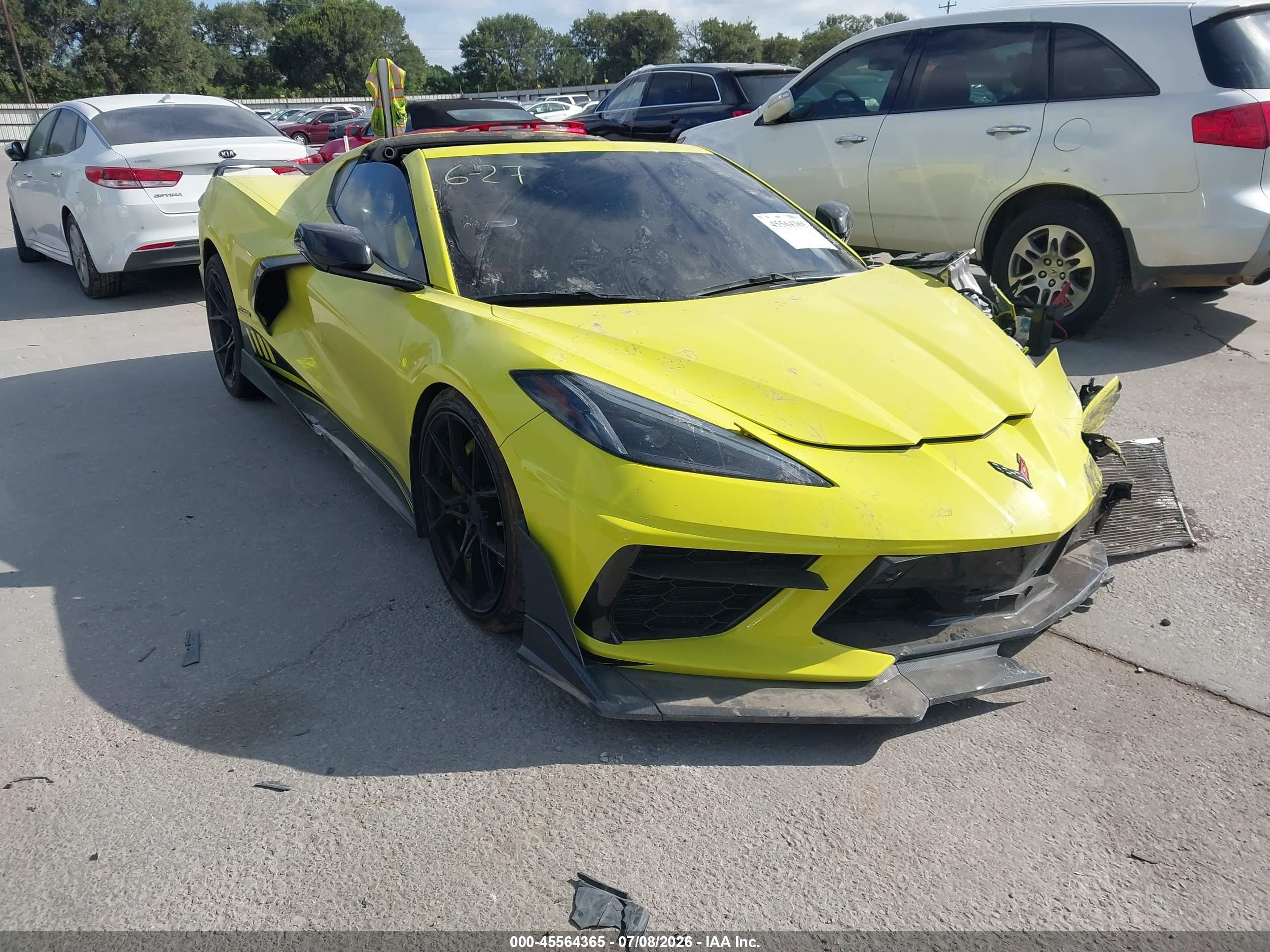 2021 Chevrolet Corvette Stingray VIN 1G1YB2D44M5108726 — IAAI salvage auction photo