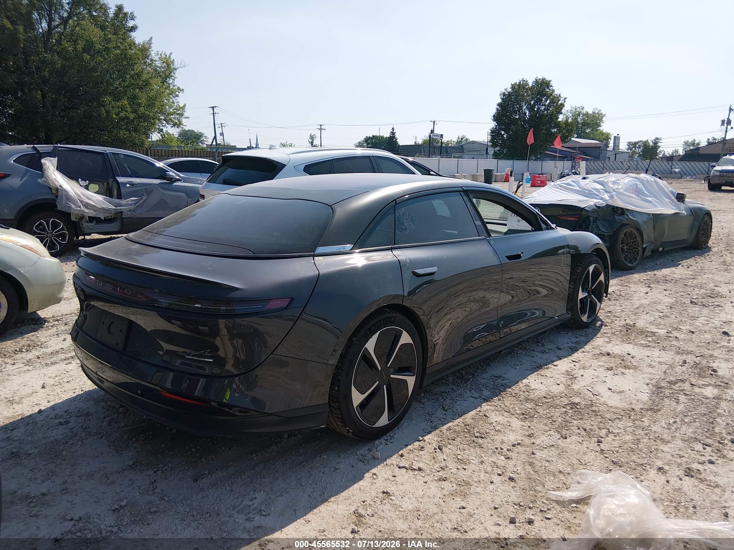 2023 Lucid Air VIN 50EA1TEA5PA002959 IAAI salvage auction — Front End, Salvage (Illinois), sold $10,000 on 2026-09-16 (photo 4)