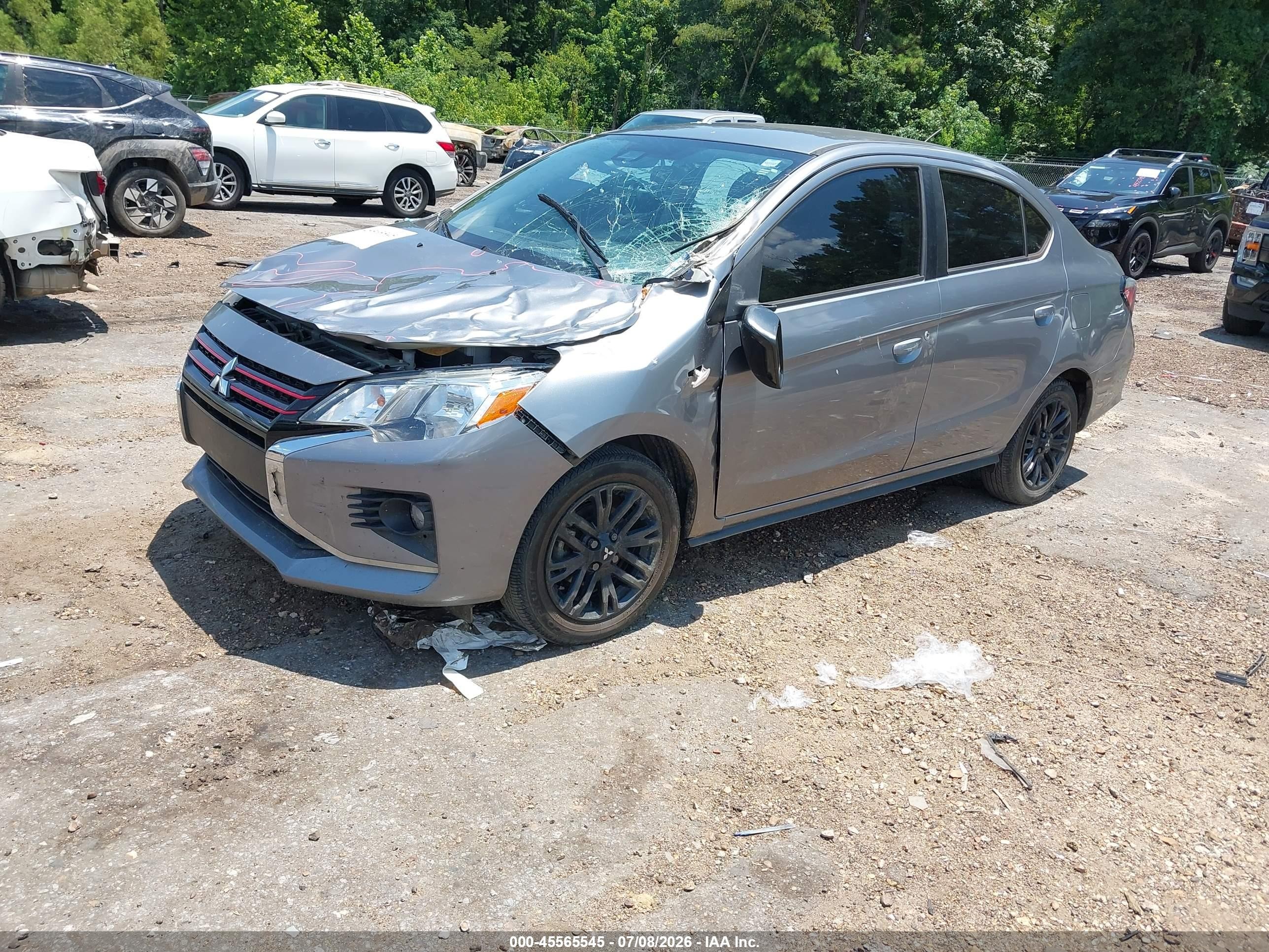 2022 Mitsubishi Mirage VIN ML32FUFJ3NHF04796 IAAI salvage auction — Front End, Salvage (Mississippi), sold $2,000 on 2026-09-11 (photo 2)