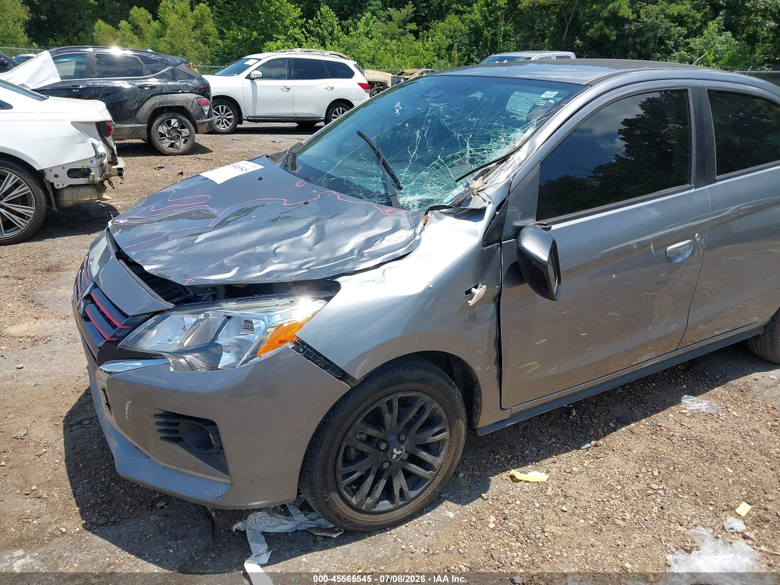 2022 Mitsubishi Mirage VIN ML32FUFJ3NHF04796 IAAI salvage auction — Front End, Salvage (Mississippi), sold $2,000 on 2026-09-11 (photo 6)