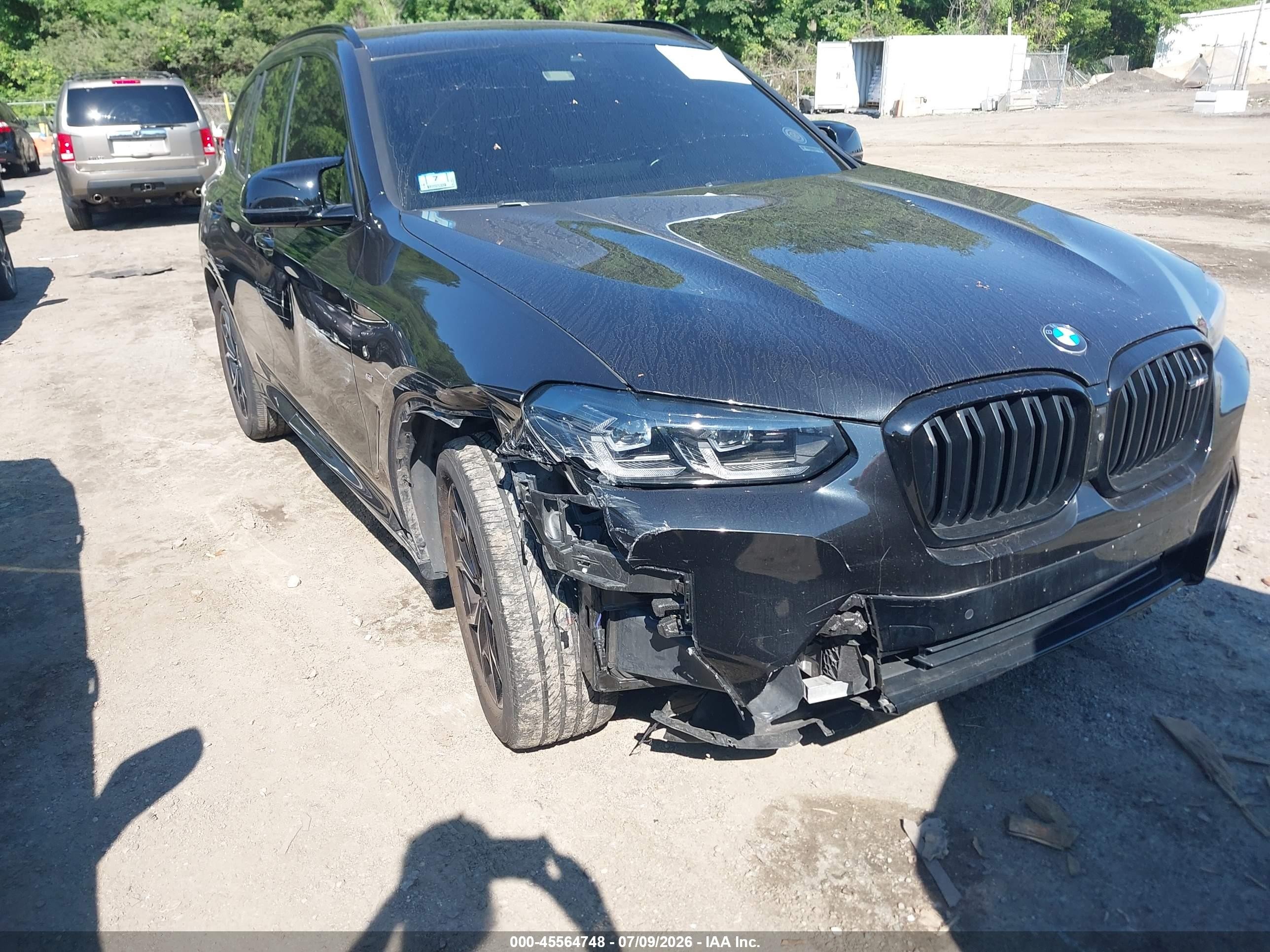 2022 BMW X3 VIN 5UX83DP00N9J13990 — IAAI salvage auction photo