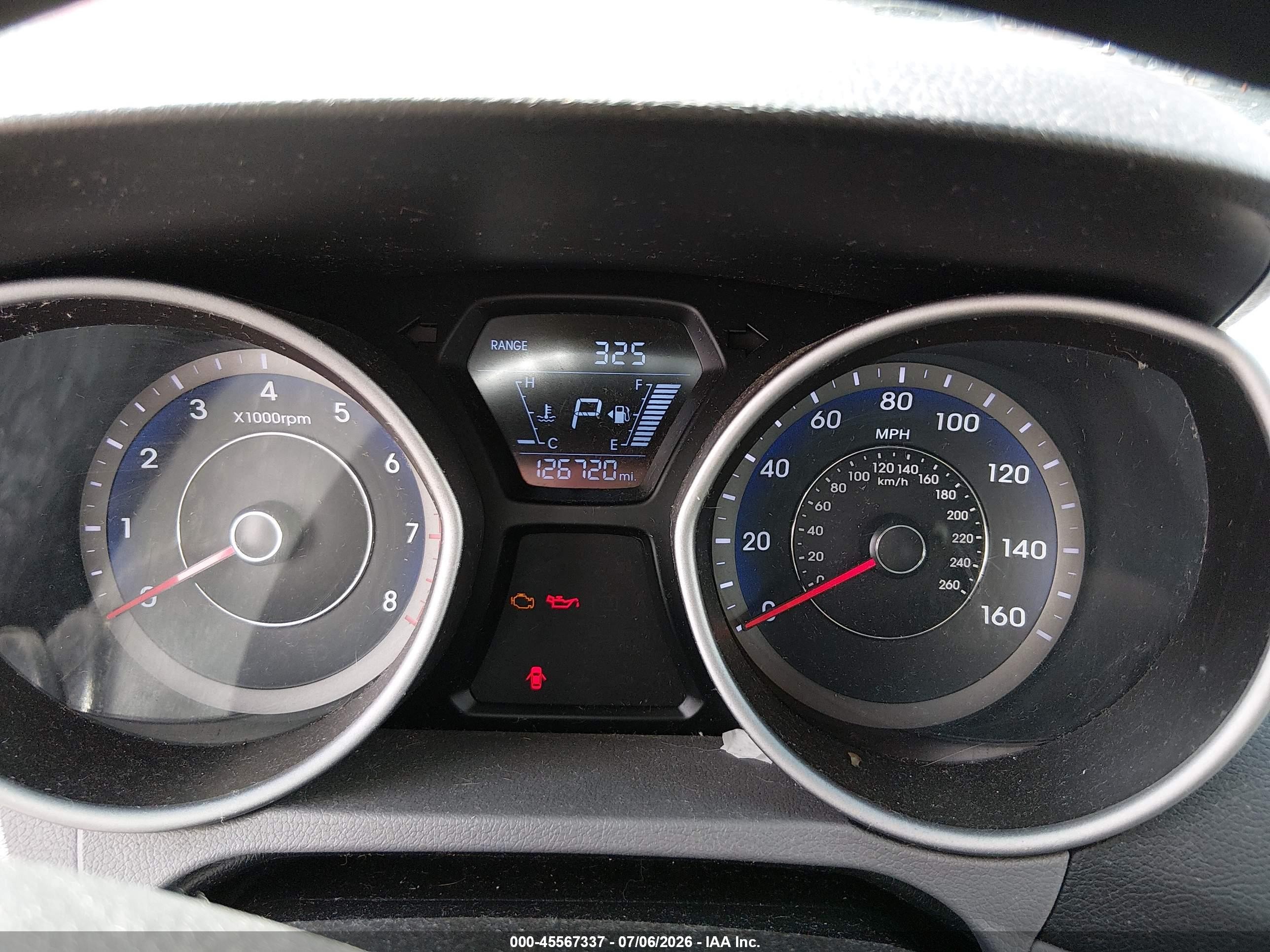 2014 Hyundai Elantra VIN KMHDH4AE9EU158067 IAAI salvage auction — Normal Wear, Rebuilt (Washington), sold $100 on 2026-07-09 (photo 7)