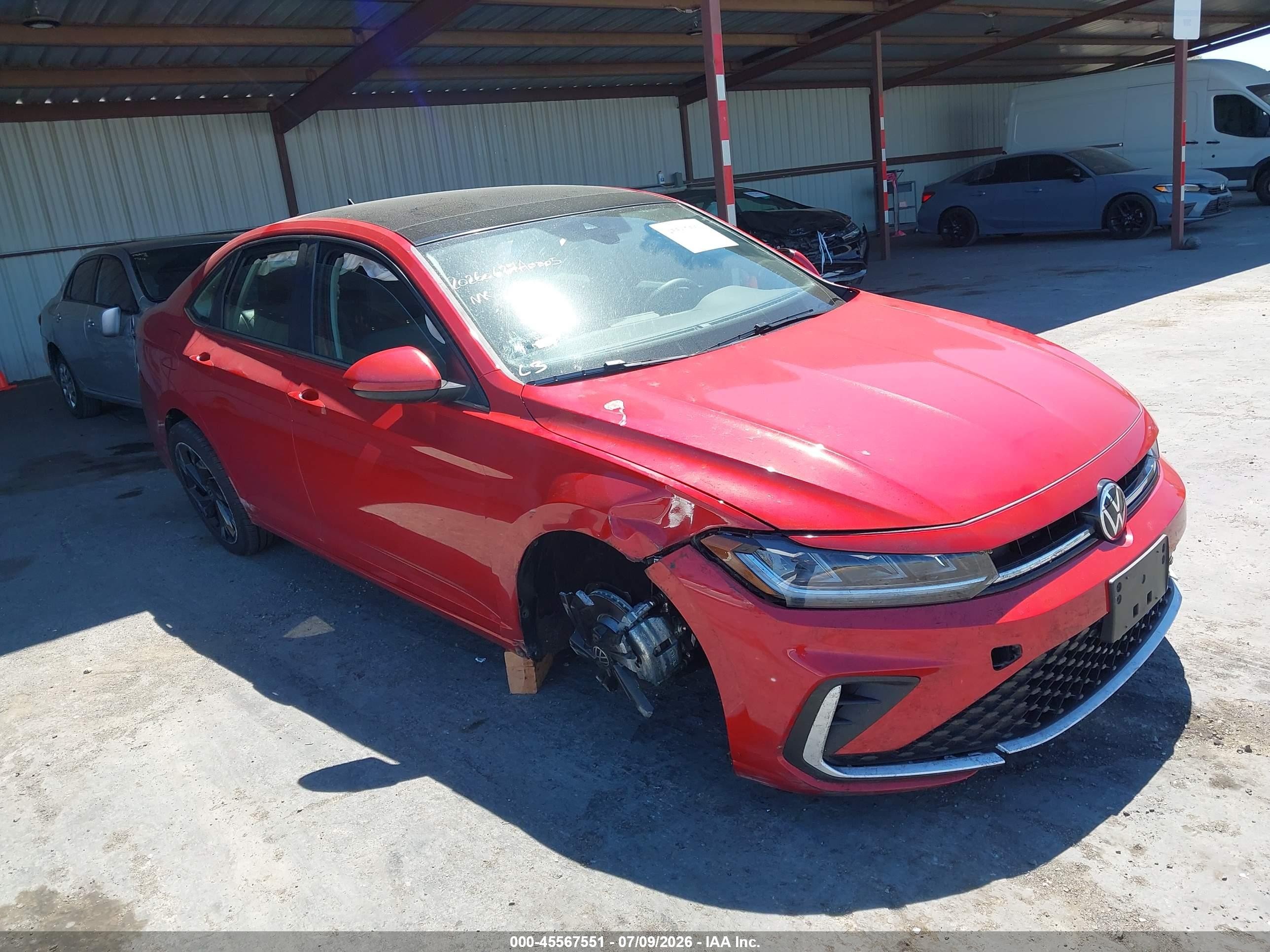 2026 Volkswagen Jetta VIN 3VW7W7BU2TM045350 — IAAI salvage auction photo