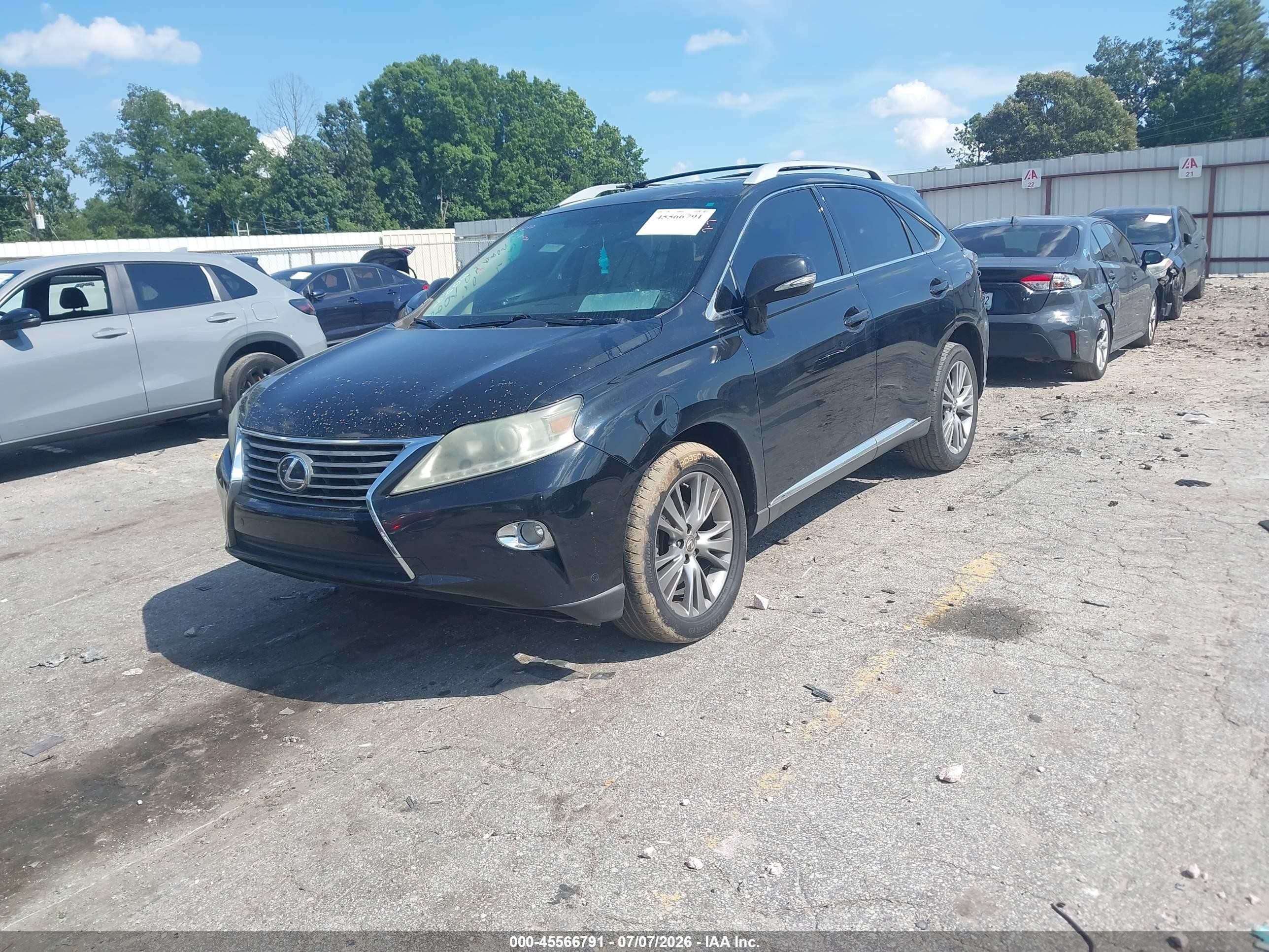 2013 Lexus Rx VIN 2T2ZK1BA5DC112099 IAAI salvage auction — Front End, Salvage (Georgia), sold $6,950 on 2026-09-26 (photo 2)