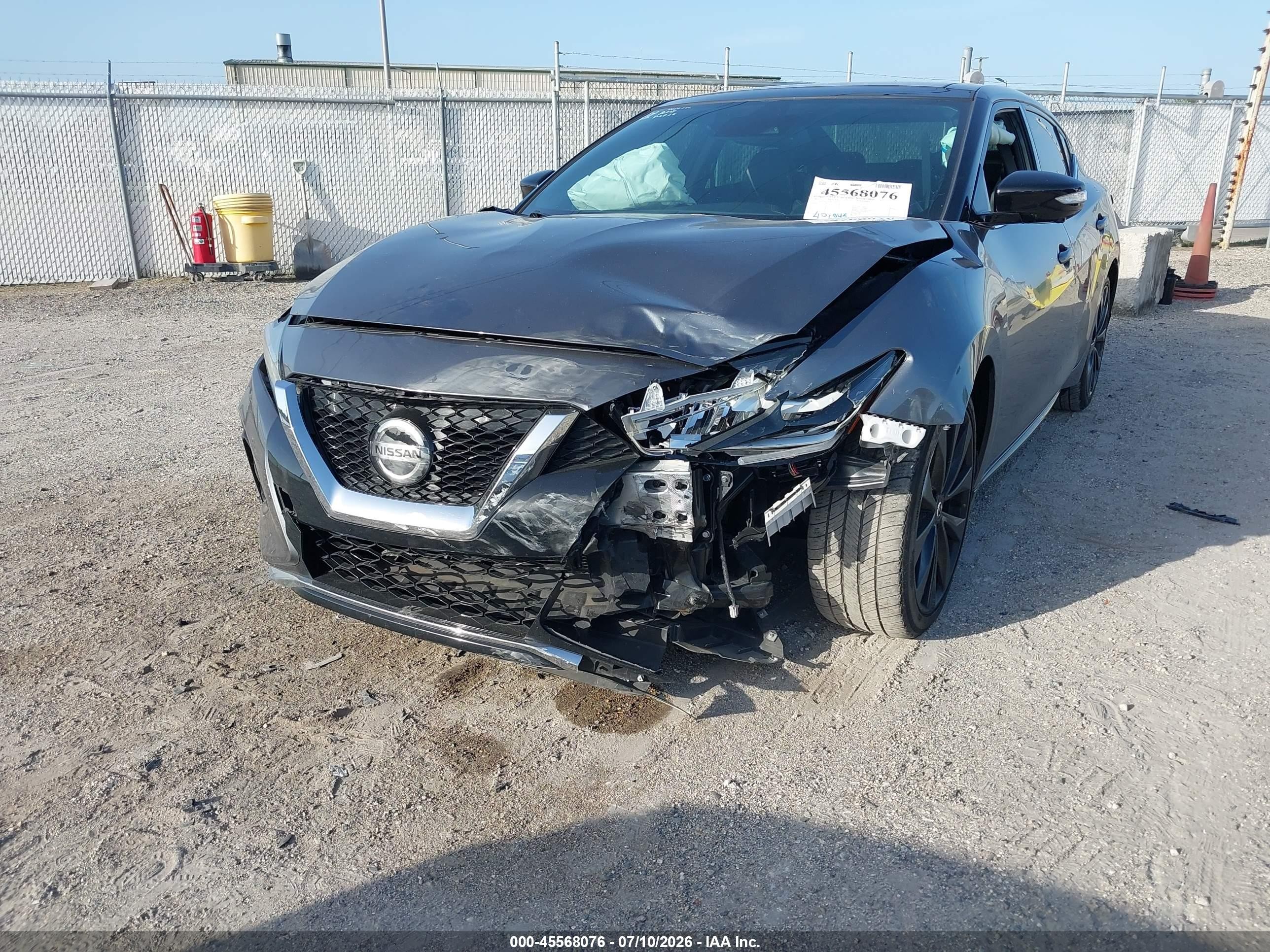 2020 Nissan Maxima VIN 1N4AA6EV3LC380923 IAAI salvage auction — Front End, Certificate Of Destruction (Florida), sold $2,250 on 2026-09-01 (photo 6)