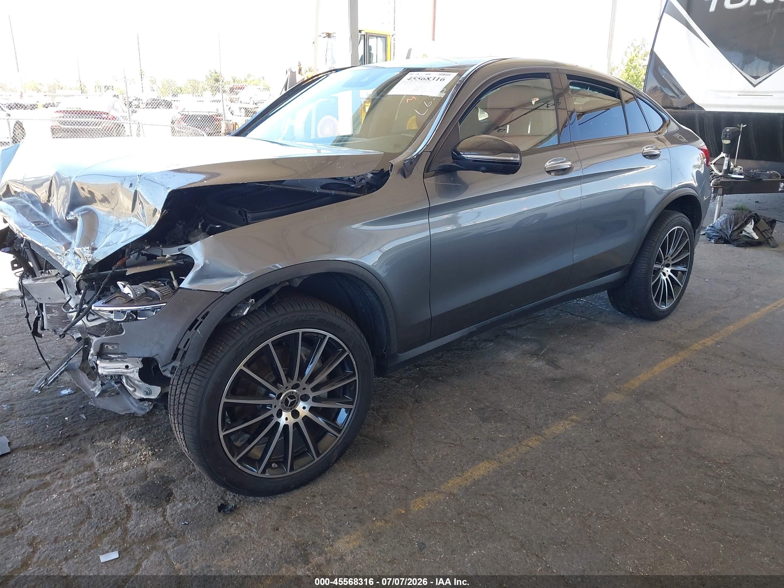 2021 Mercedes-benz Glc coupe VIN W1N0J8EB9MF948026 IAAI salvage auction — Front End, Salvage (California), sold $7,800 on 2026-09-08 (photo 2)