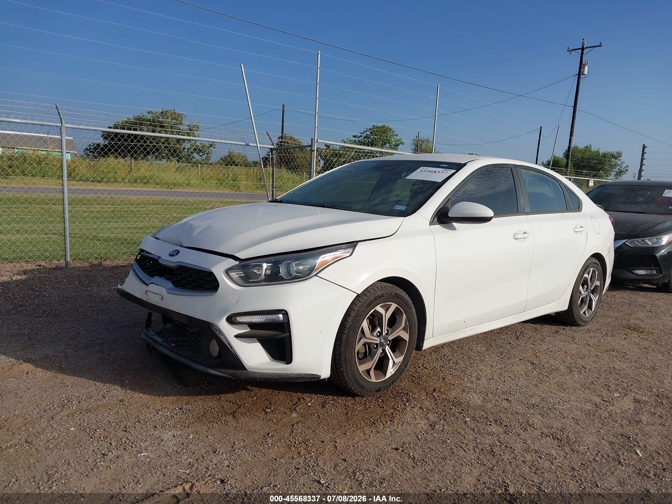 2019 Kia Forte VIN 3KPF24AD5KE061268 IAAI salvage auction — Front & Rear, Original (Texas), sold $2,000 on 2026-09-02 (photo 2)
