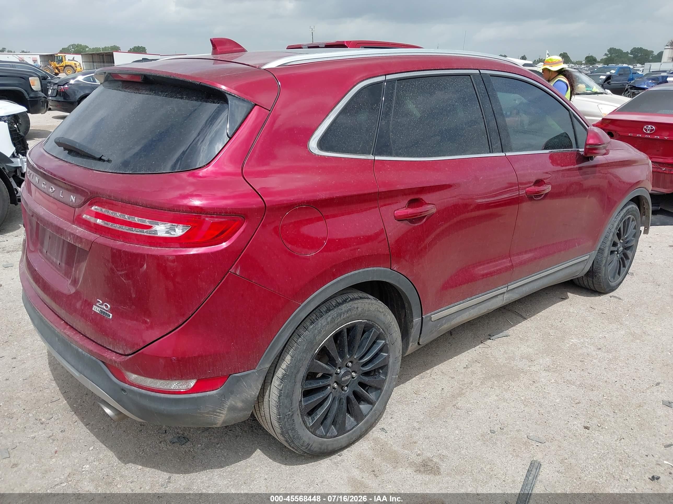 2015 Lincoln Mkc VIN 5LMCJ1A98FUJ07823 IAAI salvage auction — Front & Rear, Original (Texas), sold $1,250 on 2026-09-08 (photo 4)