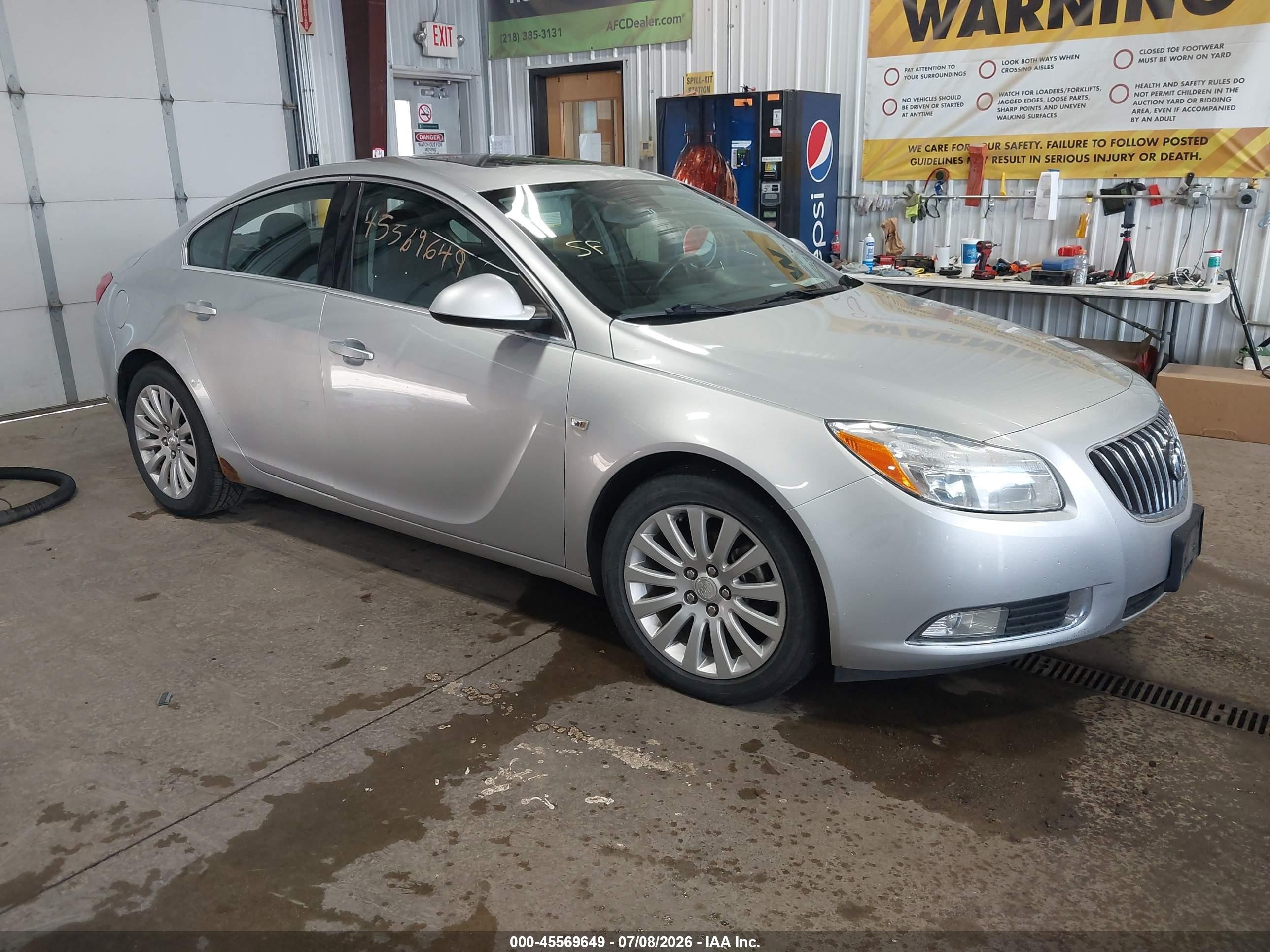 2011 Buick Regal VIN 2G4GS5EC5B9186891 IAAI salvage auction — Hail, Clear (North Dakota), sold $600 on 2026-09-13 (photo 1)
