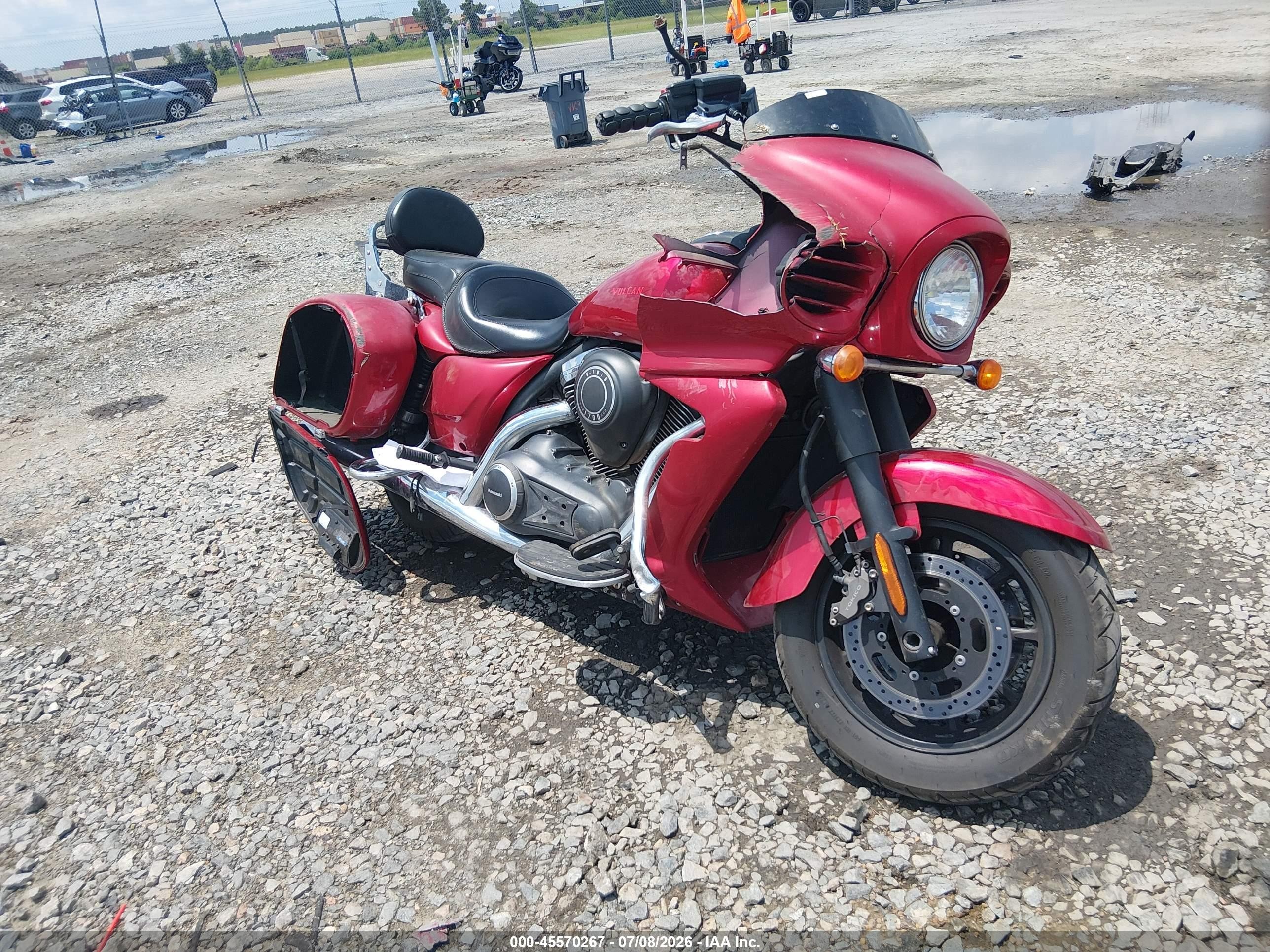 2011 Kawasaki Vn1700 VIN JKBVNRJ1XBA000383 IAAI salvage auction — Unknown, Salvage (Georgia), sold $325 on 2026-09-09 (photo 1)