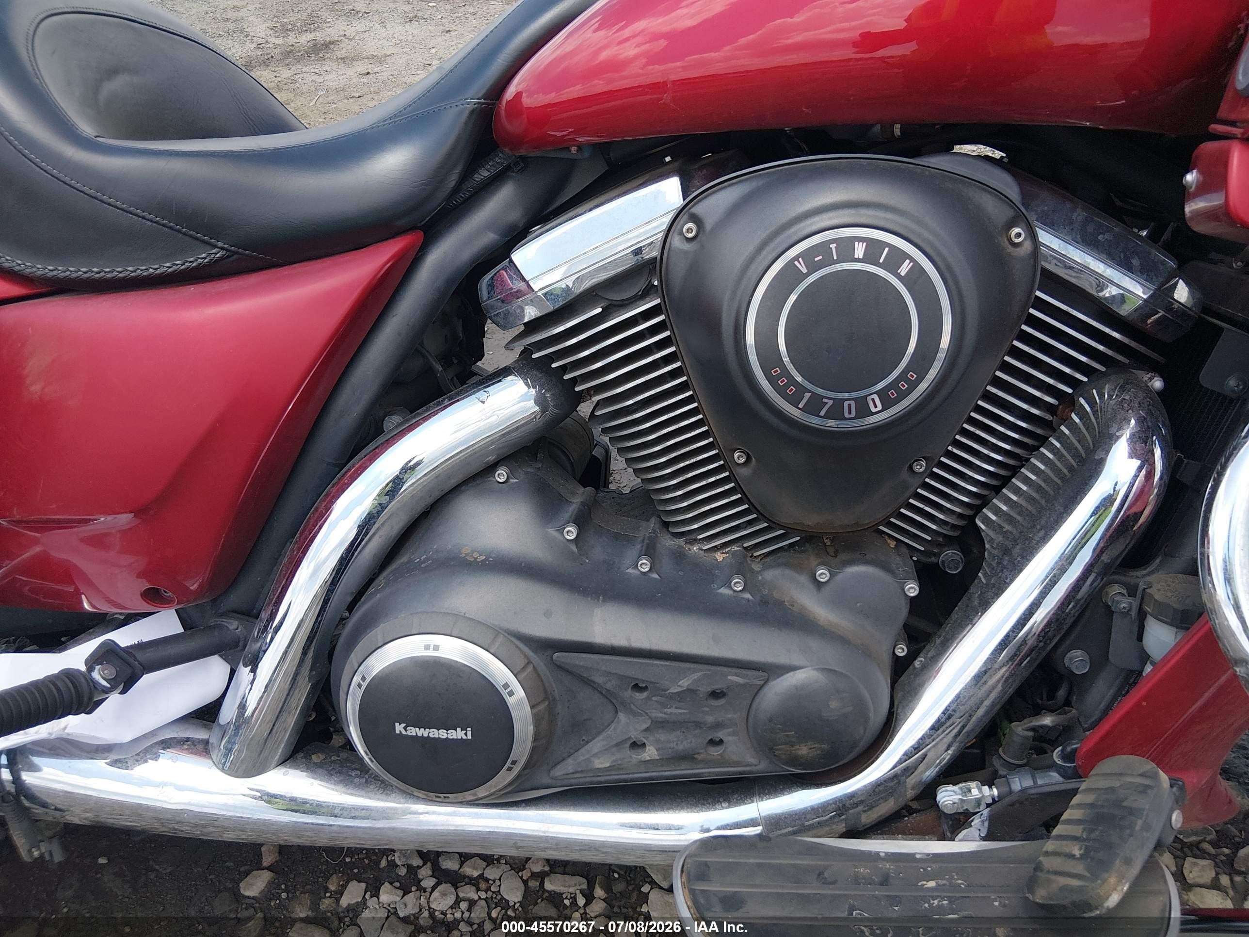 2011 Kawasaki Vn1700 VIN JKBVNRJ1XBA000383 IAAI salvage auction — Unknown, Salvage (Georgia), sold $325 on 2026-09-09 (photo 8)
