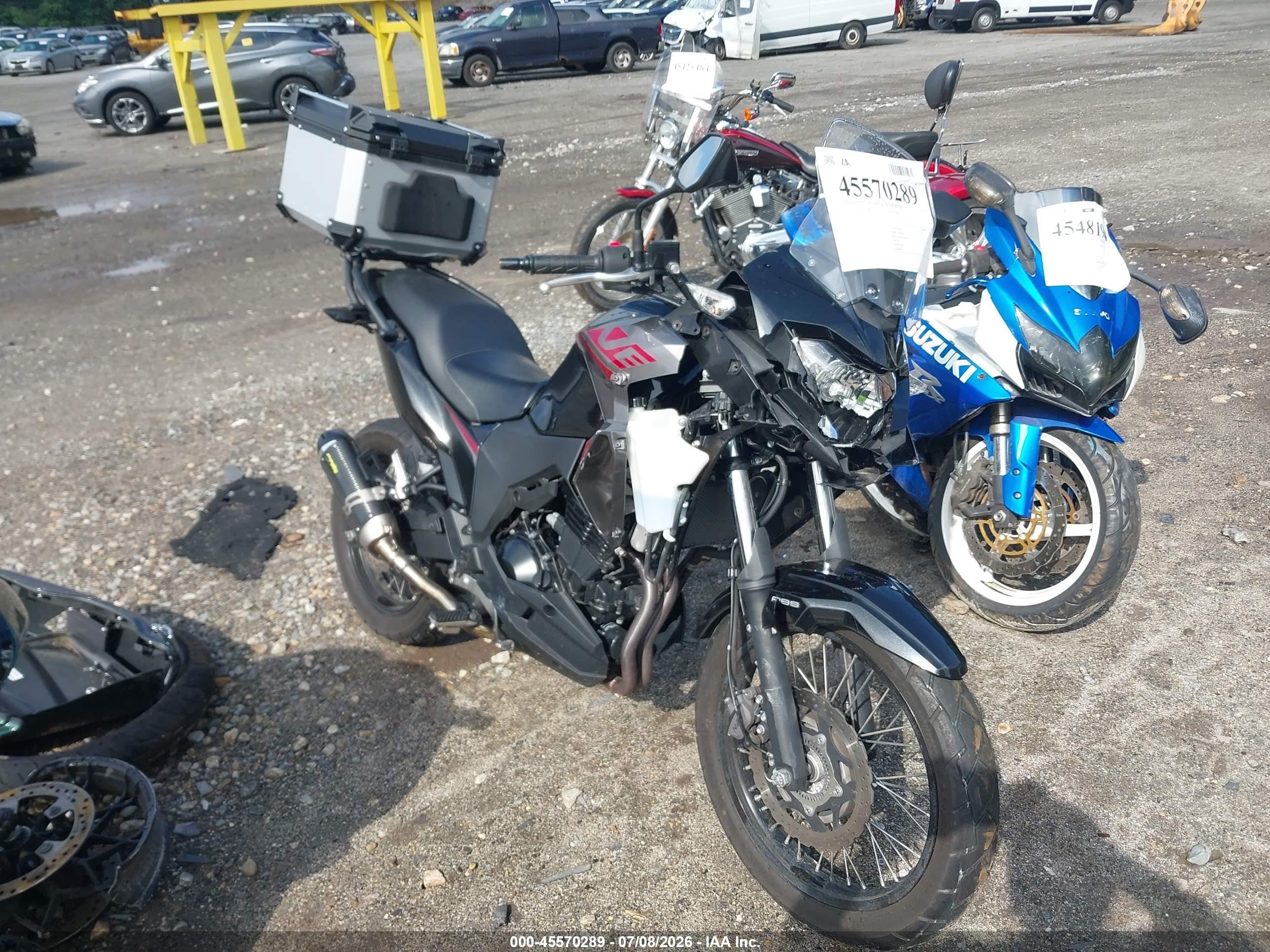 2021 Kawasaki VIN JKALE8C10MDA10914 IAAI salvage auction — Front End, Salvage (Massachusetts), sold $225 on 2026-09-09 (photo 1)